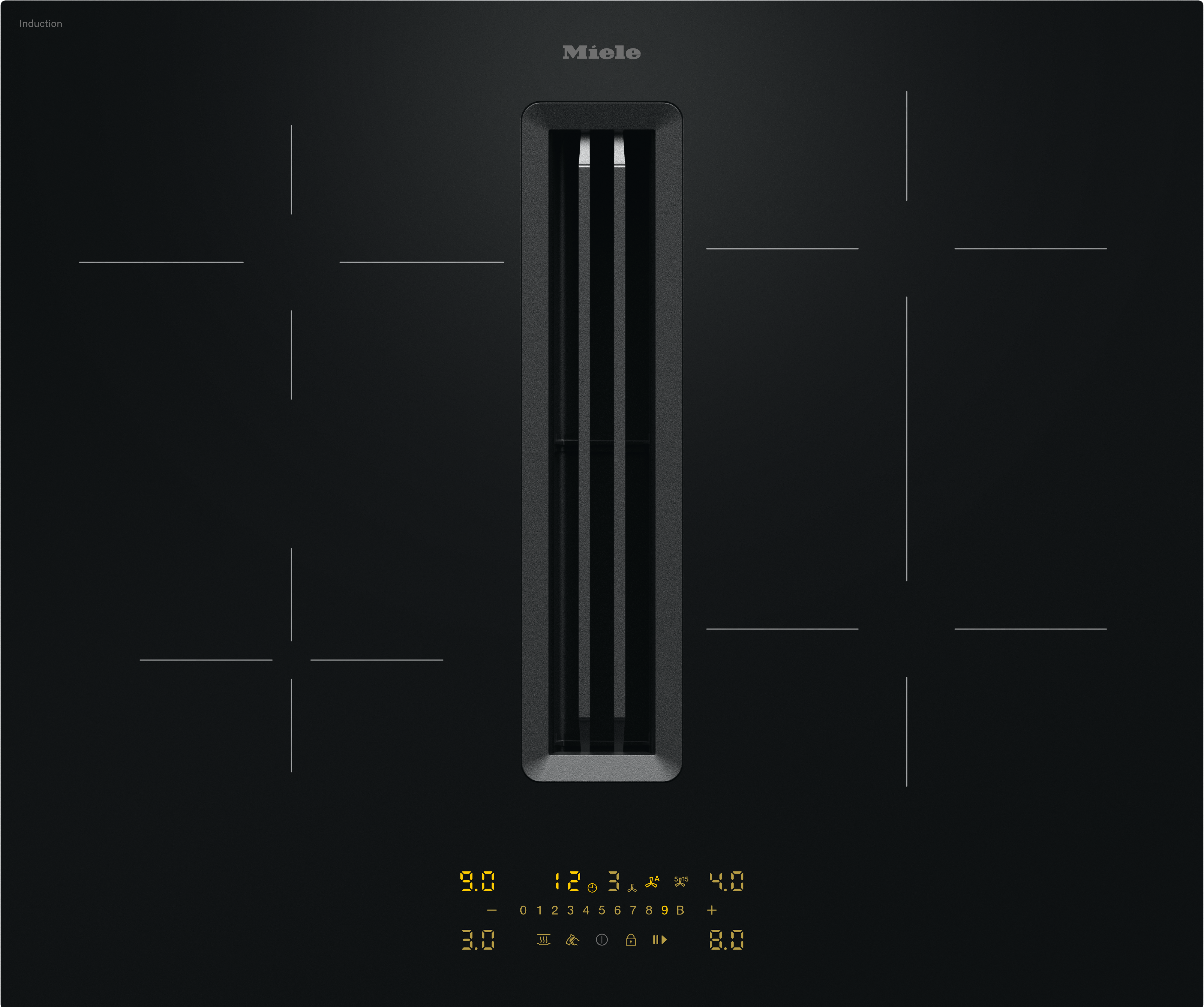 Varné desky - Indukční varné desky s odsavačem par - KMDA 5649 FL Varné desky - Indukční varné desky s odsavačem par - KMDA 5649 FL