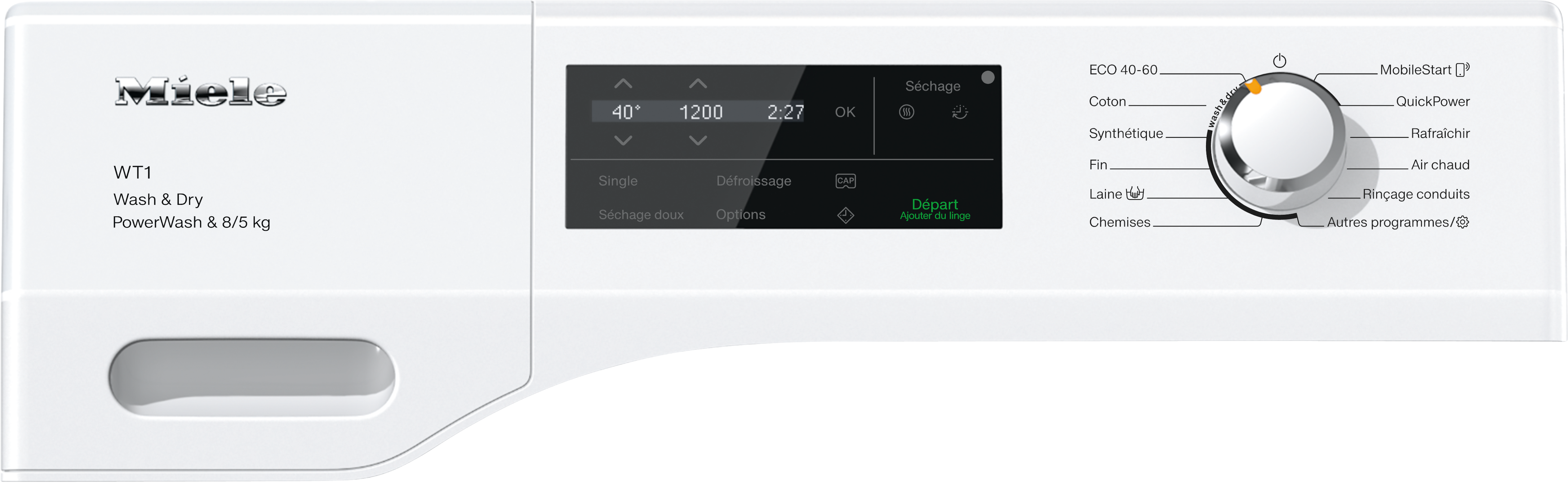 Miele - WTI370 WPM PWash 8/5kg Blanc lotus – Lave-linge séchant - 2 Miele - WTI370 WPM PWash 8/5kg Blanc lotus – Lave-linge séchant - 2