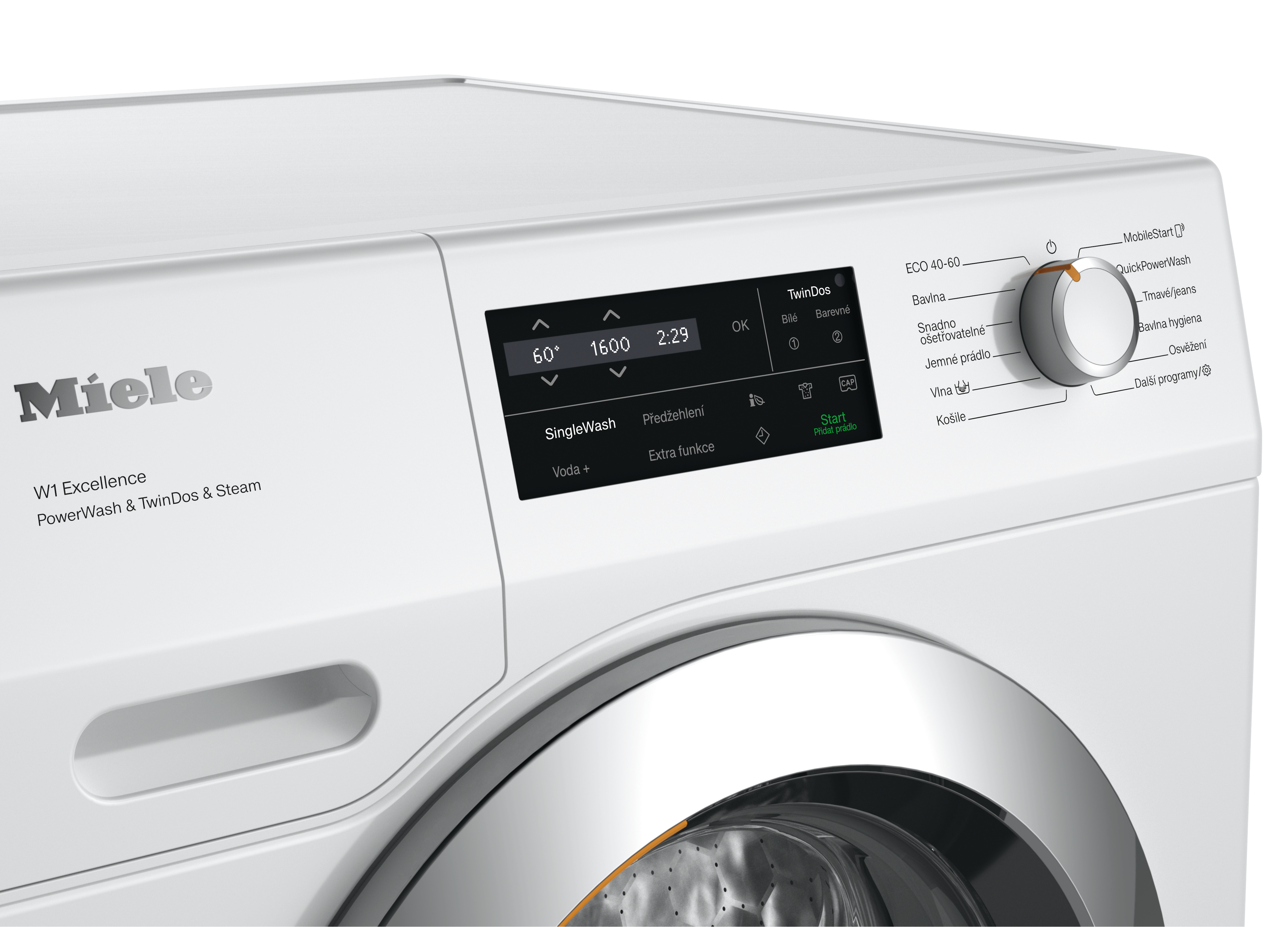 Miele - WEI895 WCS PWash&TDos&Steam Lotosově bílá – Pračky - 3