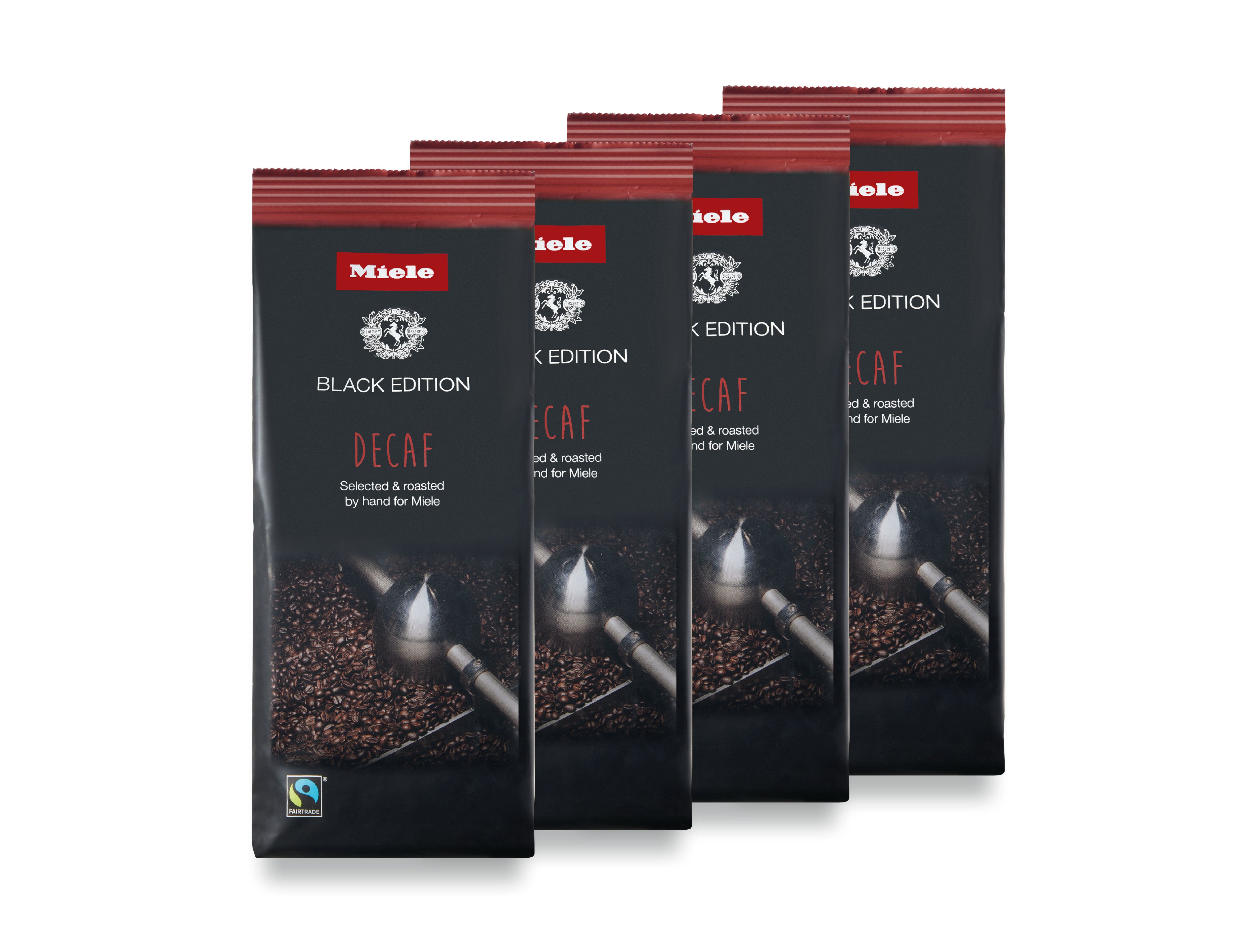 Kavos pupelės - Miele Black Edition DECAF 4x250g
