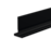 3D rendering of a black L-shaped metal angle beam, isolated on white background, showing flange and web.