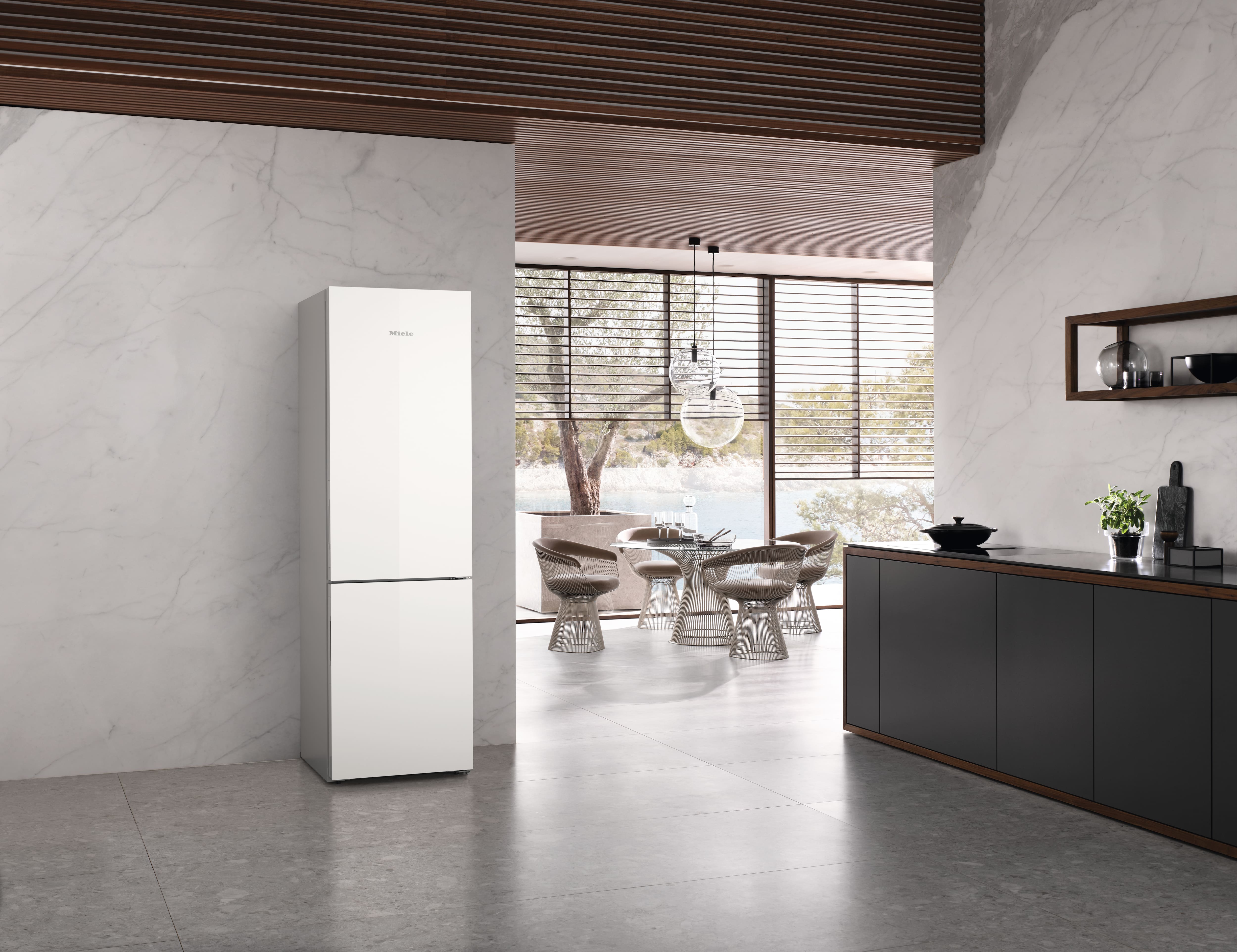 Miele - KFN 4898 AD Brilliant-valkoinen lasi – Kylmälaitteet - 6