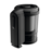 Black and clear cylindrical vacuum dust canister with internal mesh filter and MAX fill mark, isolated on white.