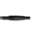 Close-up of a sleek black vacuum cleaner hose handle with a control button, isolated on a white background.