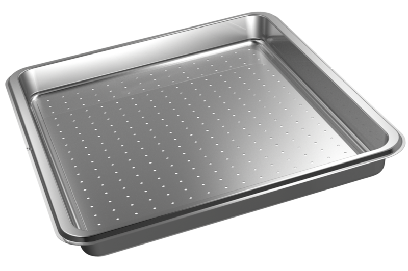 Stoomovenpan met gaatjes