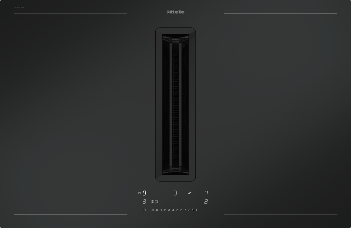 KMDA 7876-1 FL MattFinish - Induction hob with integrated vapour extraction Factual image