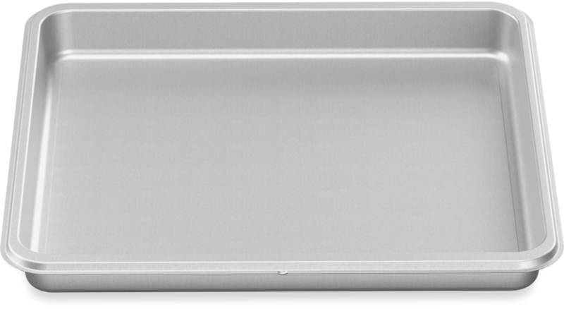Unperforated steam cooking container