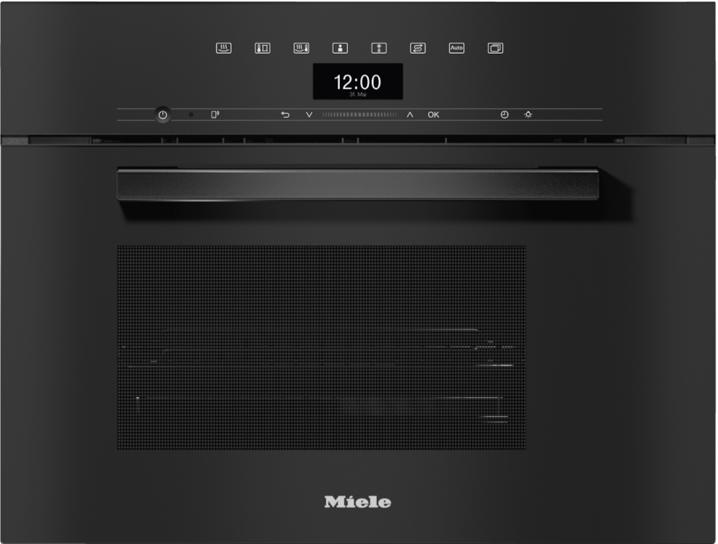 DG 7440 VitroLine Obsidian Black Built-in steam oven product photo