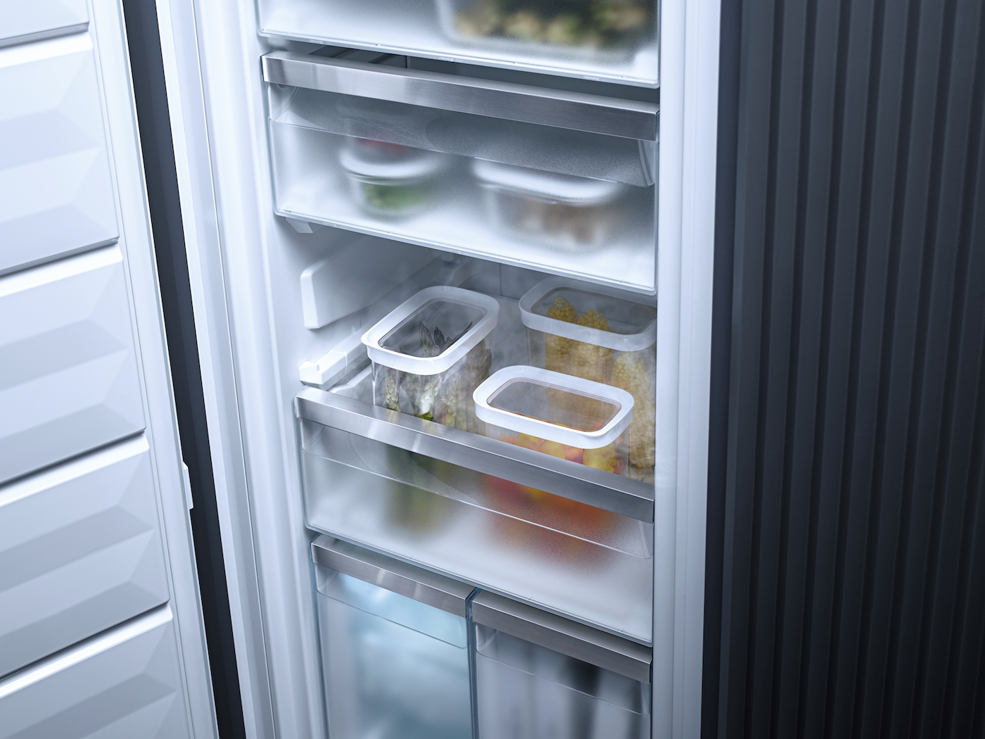 FNS 7794 E Integrated freezer product photo Laydowns Back View ZOOM