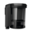 Compact black electric coffee grinder with transparent cylindrical chamber, MAX fill line, and a knurled top cap.