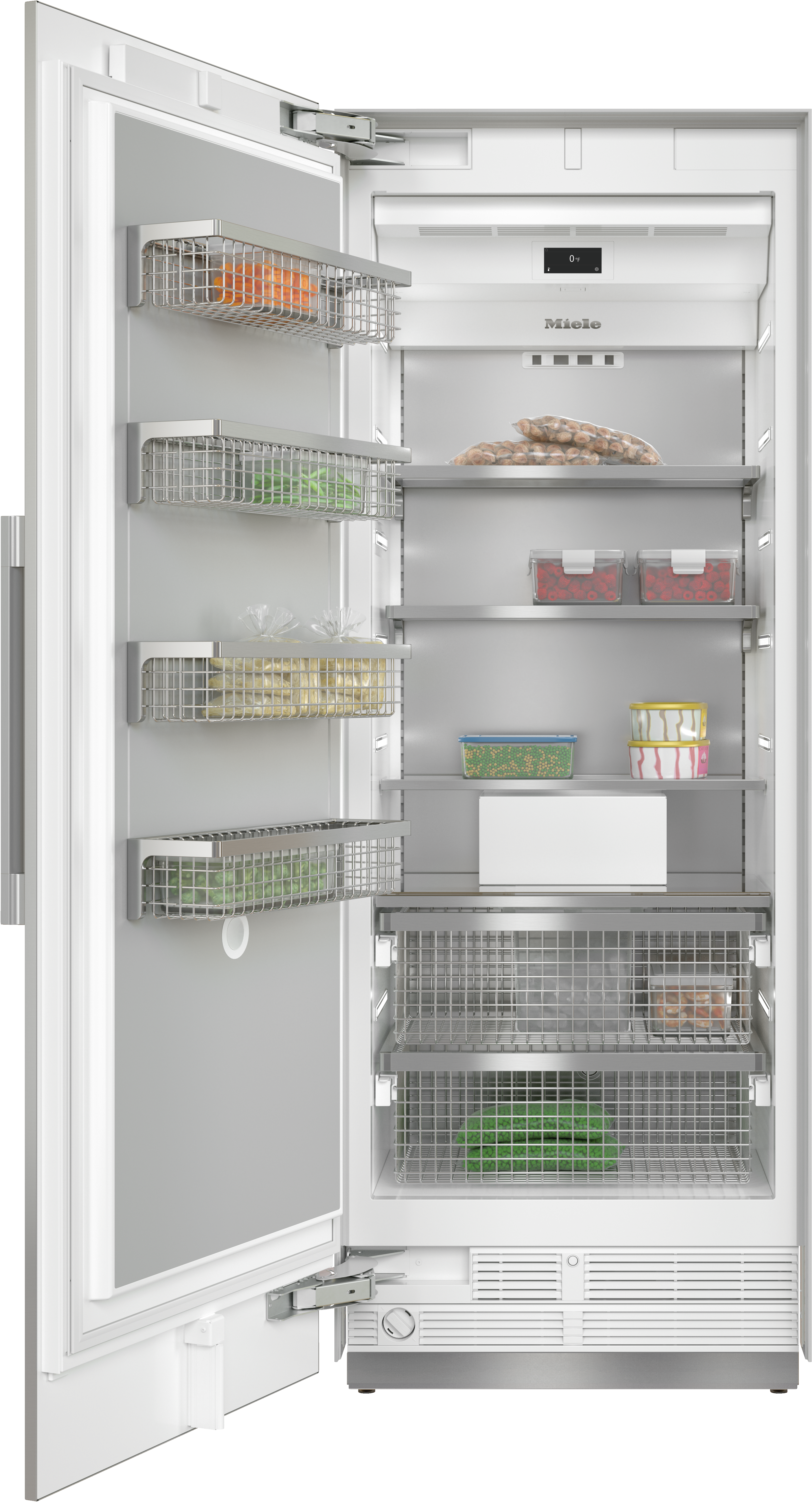Miele - F 2812 SF Stainless steel/CleanSteel – 30" MasterCool freezer - 1 Miele - F 2812 SF Stainless steel/CleanSteel – 30" MasterCool freezer - 1