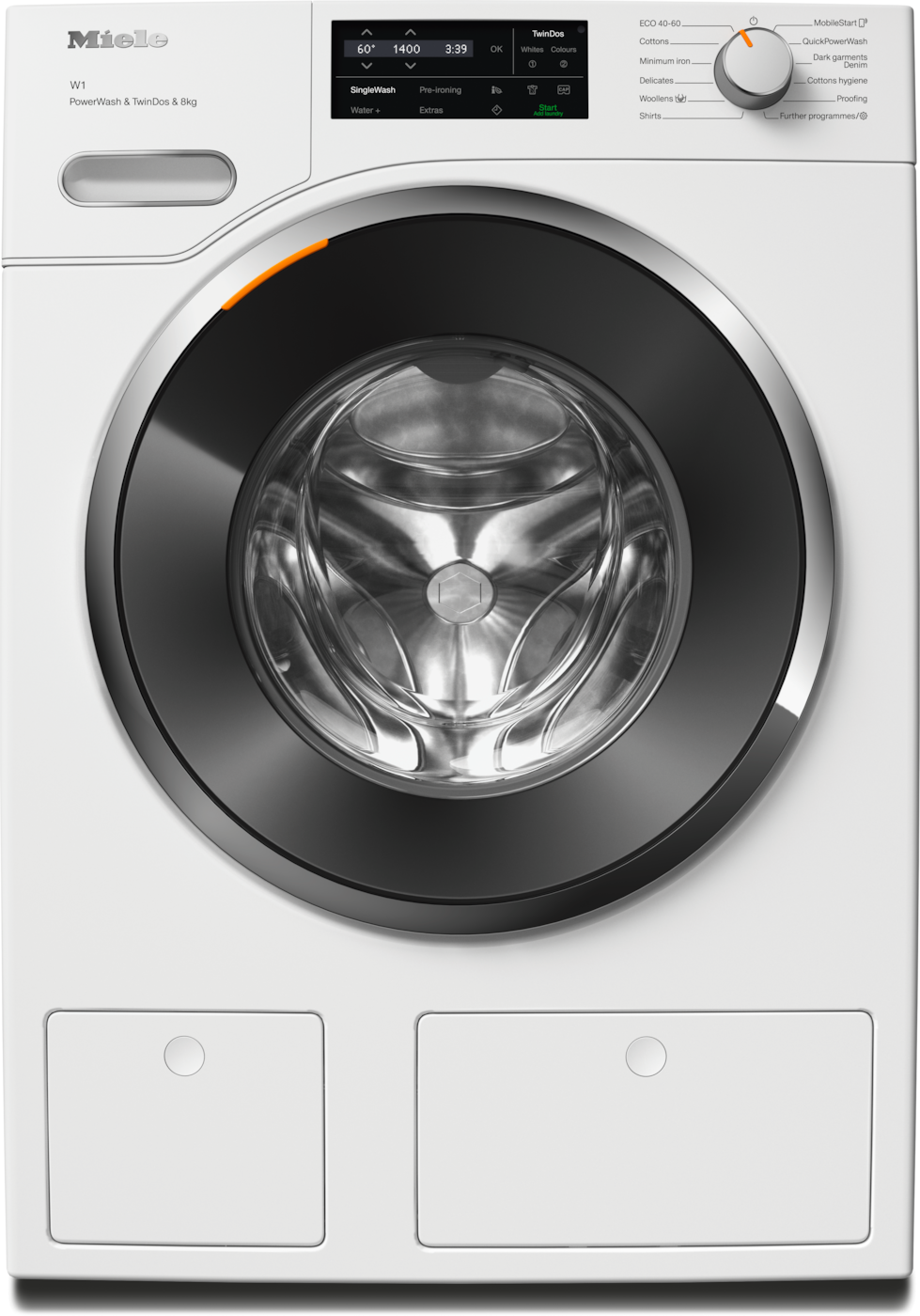 WWH860 WCS PWash&TDos&8kg - W1 front loader washing machine: Factual image