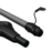 Black vacuum cleaner hose and handle assembly with corrugated tube and integrated power cord connector.