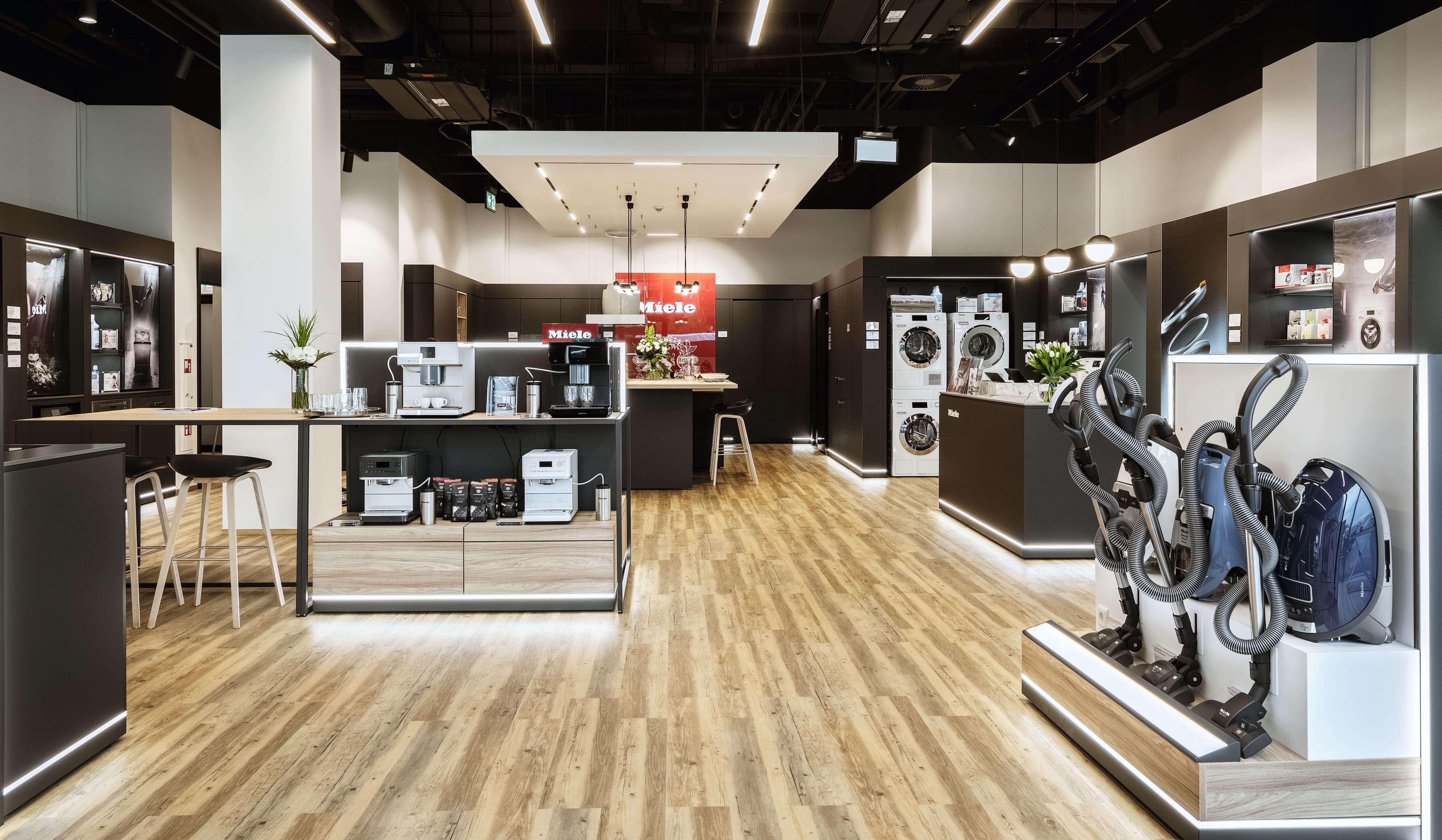 Wnętrze salonu Miele Experience Center