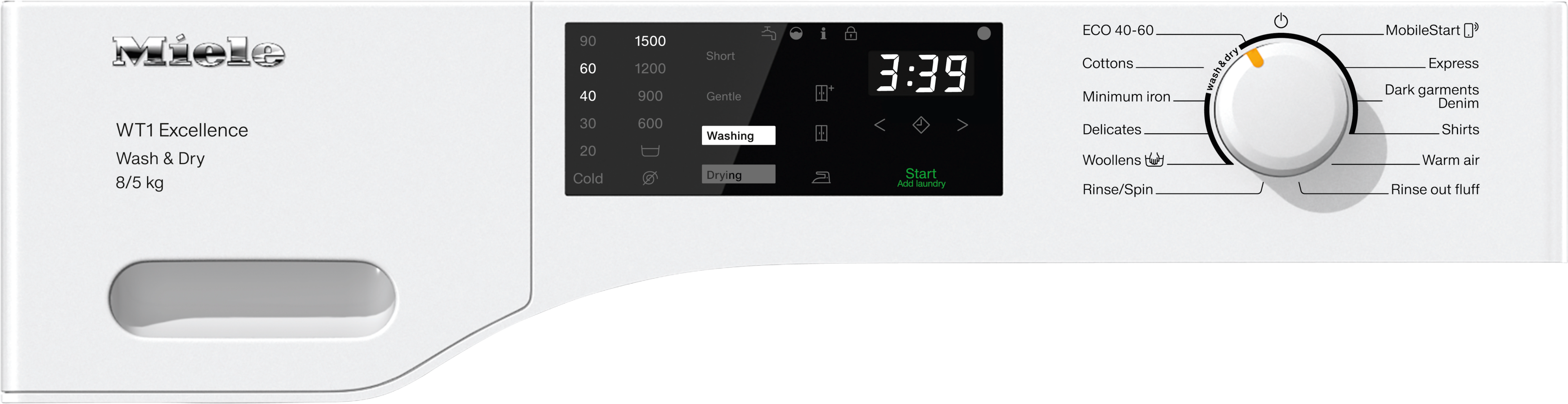 Miele - WTD165 WPM 8/5kg Lotus white – Washer-dryers - 2 Miele - WTD165 WPM 8/5kg Lotus white – Washer-dryers - 2