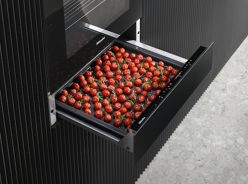 ESW 7010 Obsidian Black Gourmet Warming Drawer product photo Laydowns Back View L