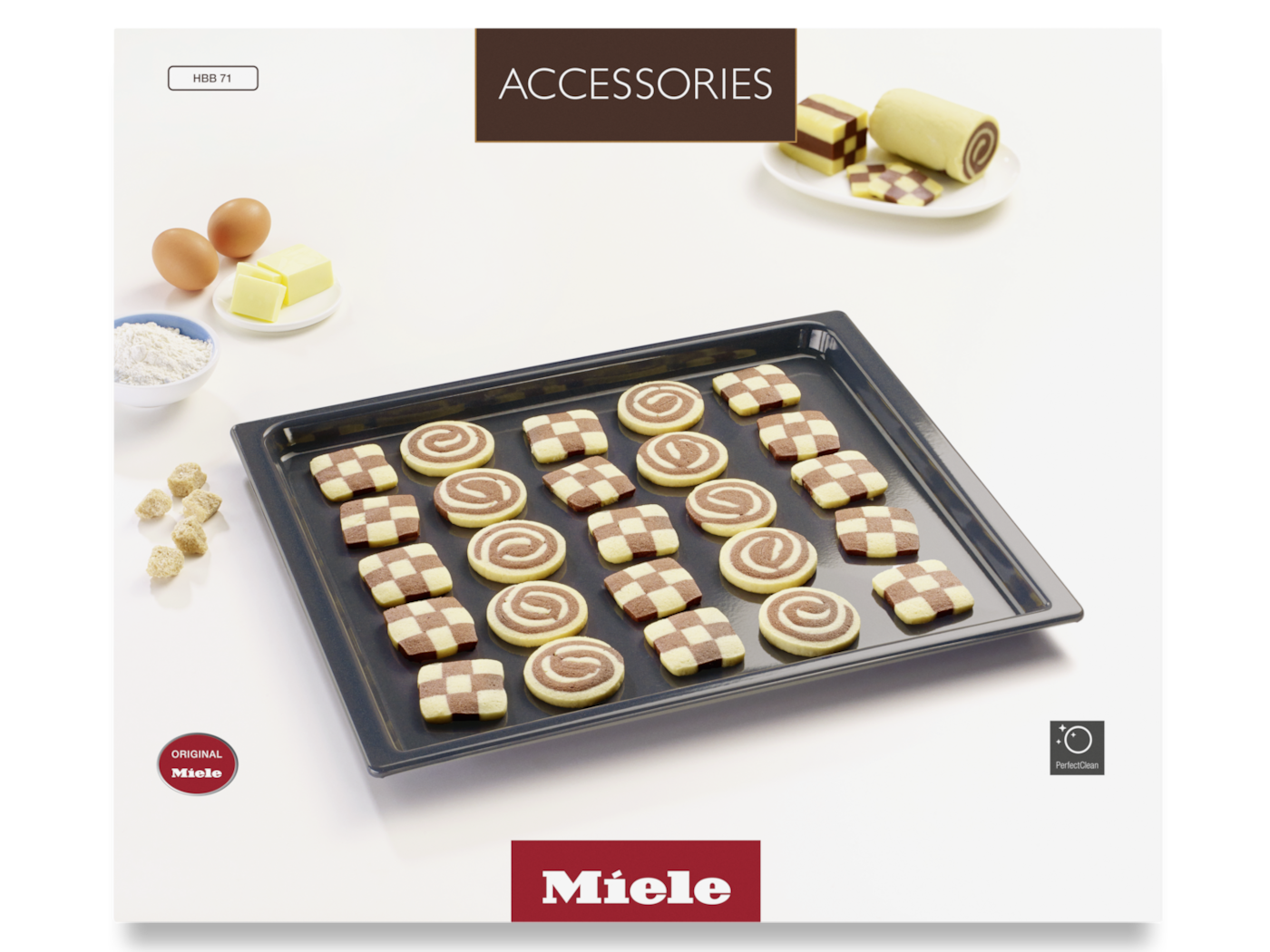 HBB 71 Genuine Miele baking tray product photo Front View2 ZOOM