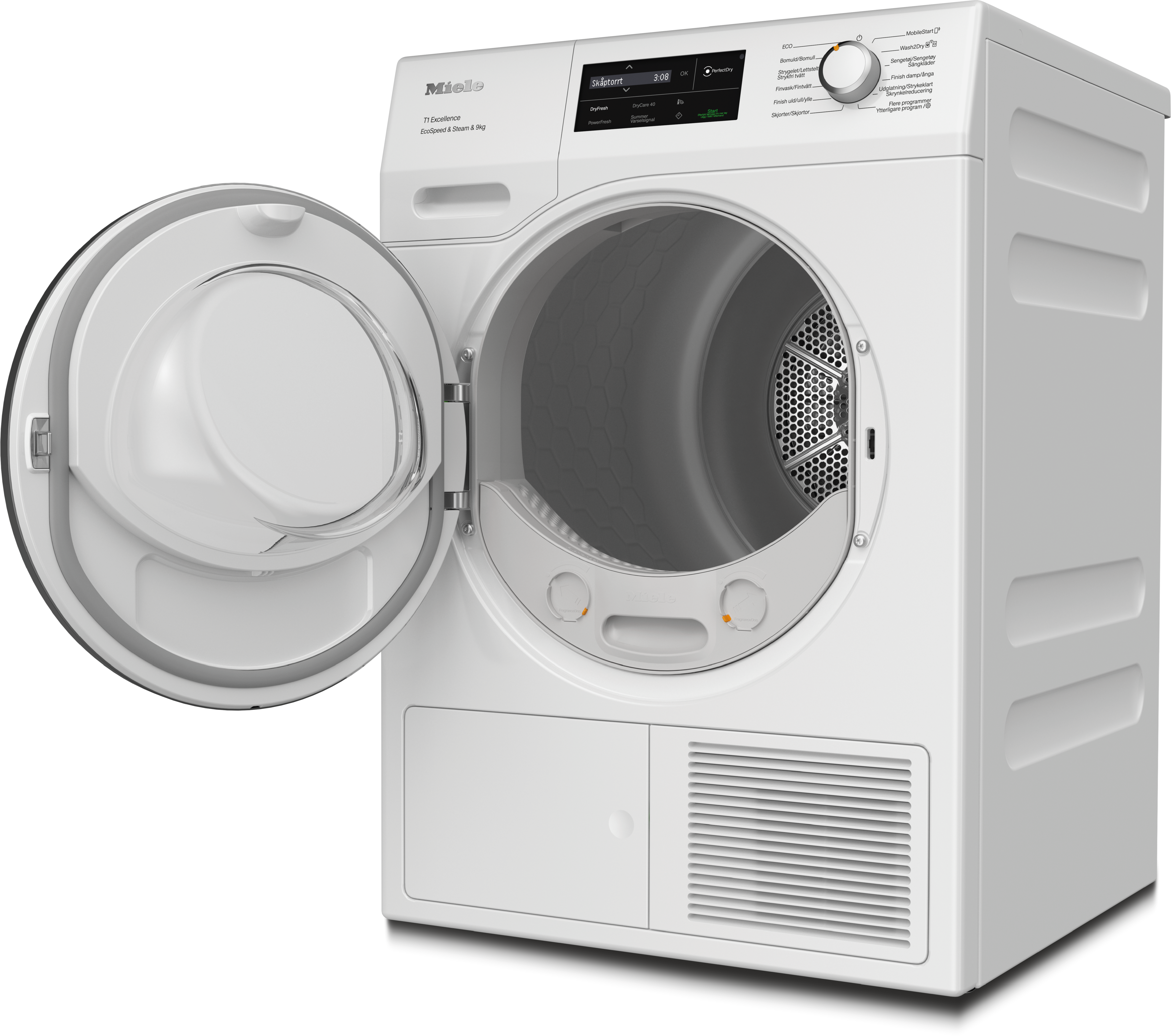 Miele - TEL695WP Steam&9kg Lotusvit – Torktumlare - 2 Miele - TEL695WP Steam&9kg Lotusvit – Torktumlare - 2