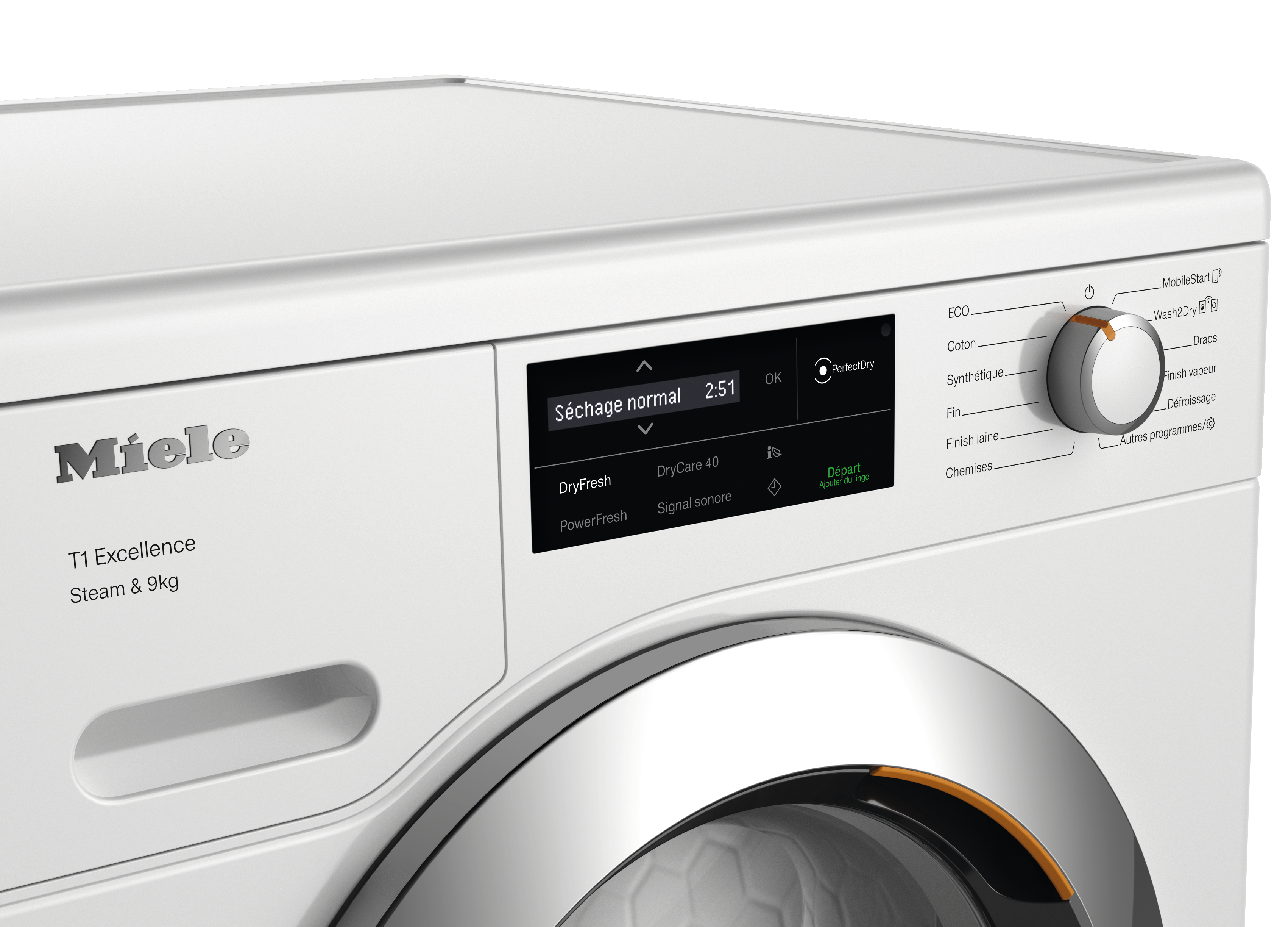 Miele - TEL685WP Steam&9kg Blanc lotus – Sèche-linge - 3 Miele - TEL685WP Steam&9kg Blanc lotus – Sèche-linge - 3