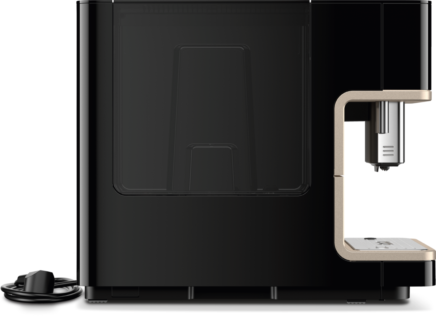CM 6360 MilkPerfection Obsidian Black Benchtop coffee machine product photo Front View2 ZOOM