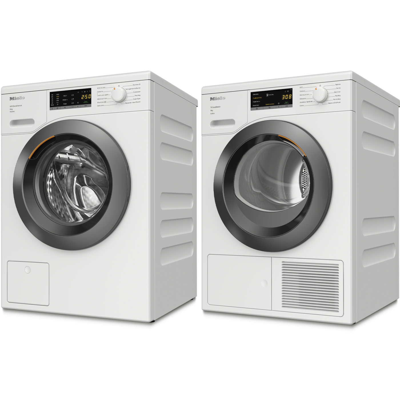 WEA 125 + TEA 325 8KG Washing Machine & Tumble Dryer Set product photo Front View ZOOM