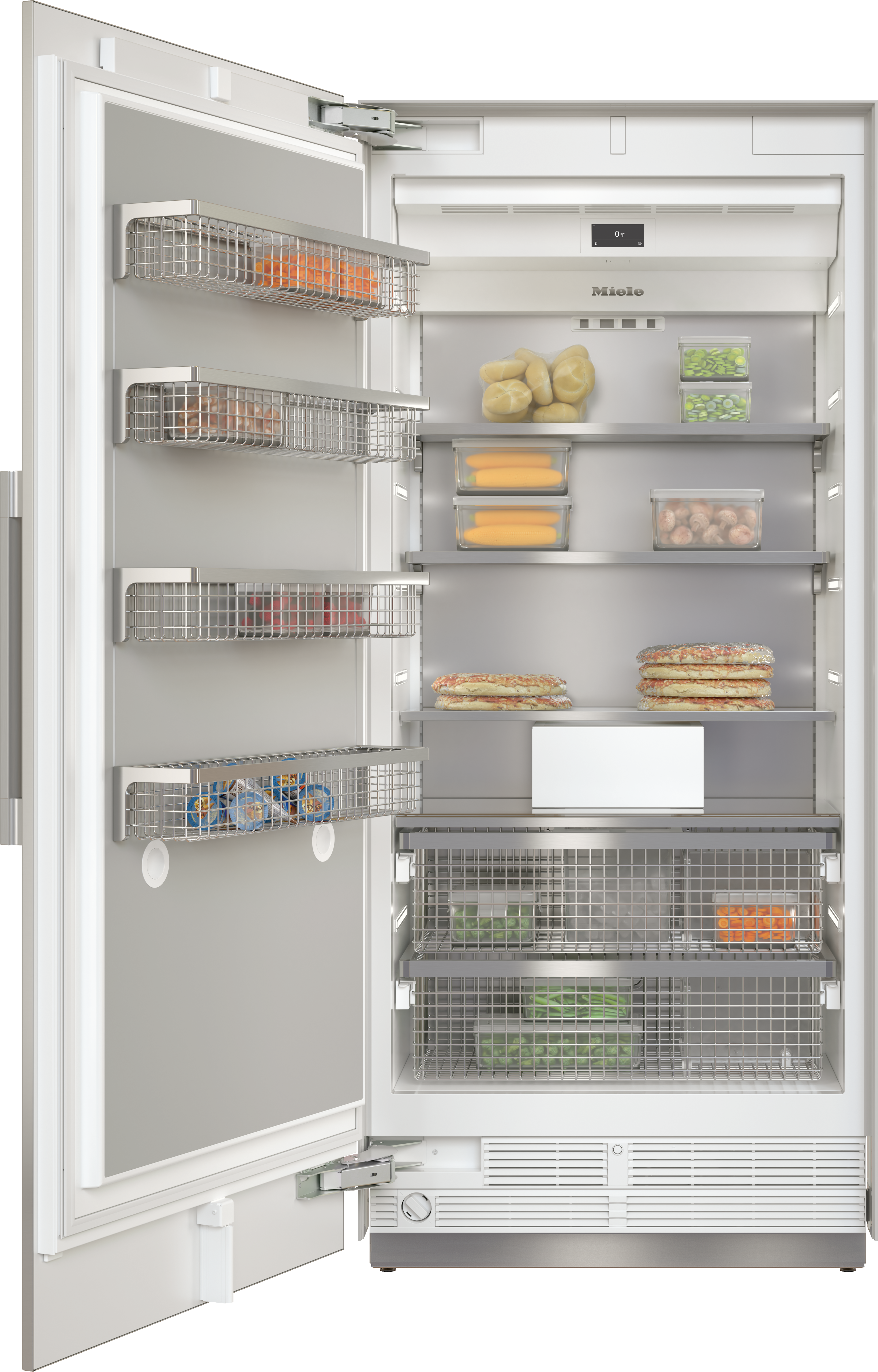 Miele - F 2912 SF Stainless steel/CleanSteel – 36" MasterCool freezer - 1 Miele - F 2912 SF Stainless steel/CleanSteel – 36" MasterCool freezer - 1