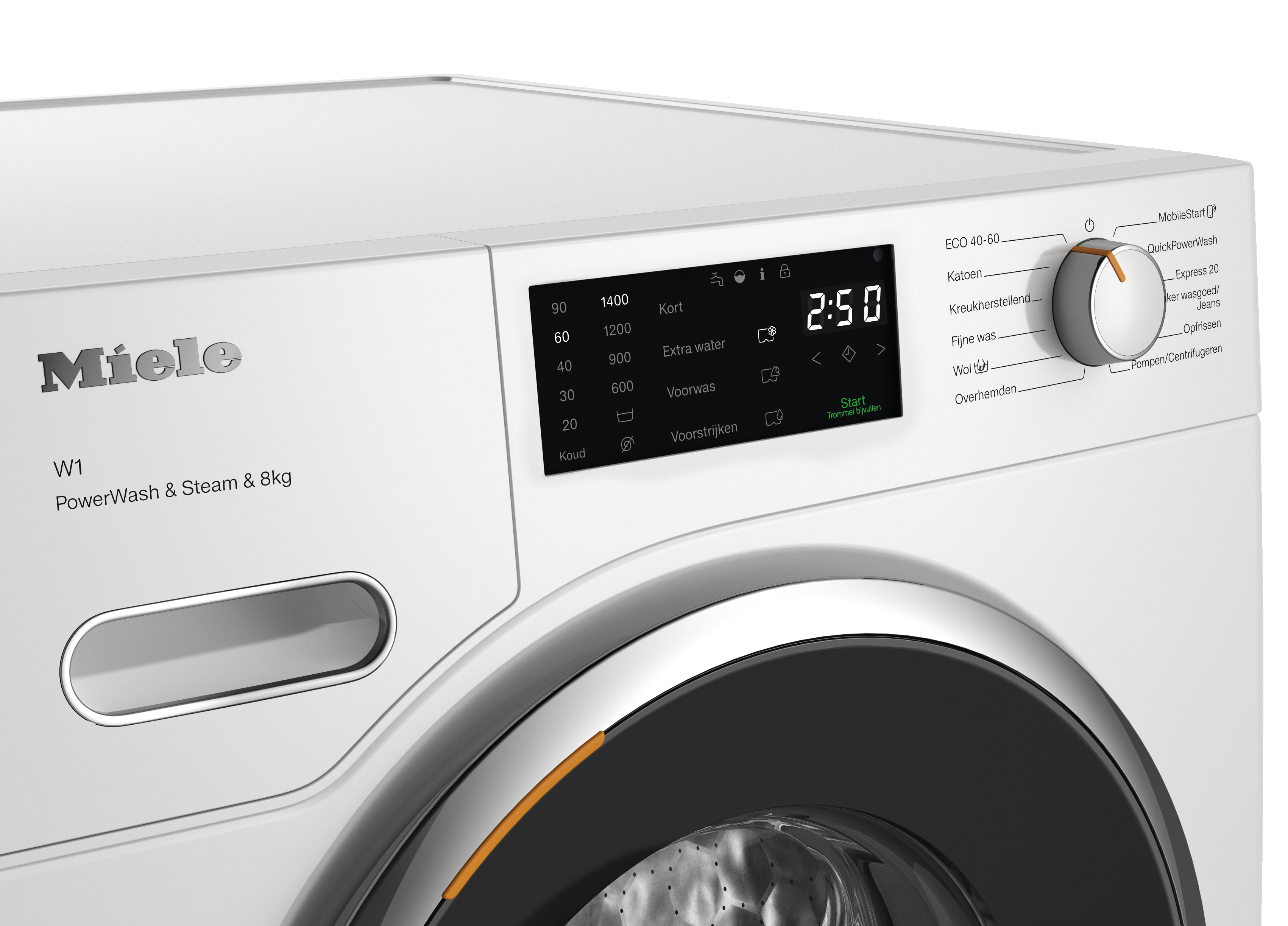 Miele - WWE380 WCS PWash&Steam&8kg Lotuswit – Wasmachines - 4 Miele - WWE380 WCS PWash&Steam&8kg Lotuswit – Wasmachines - 4