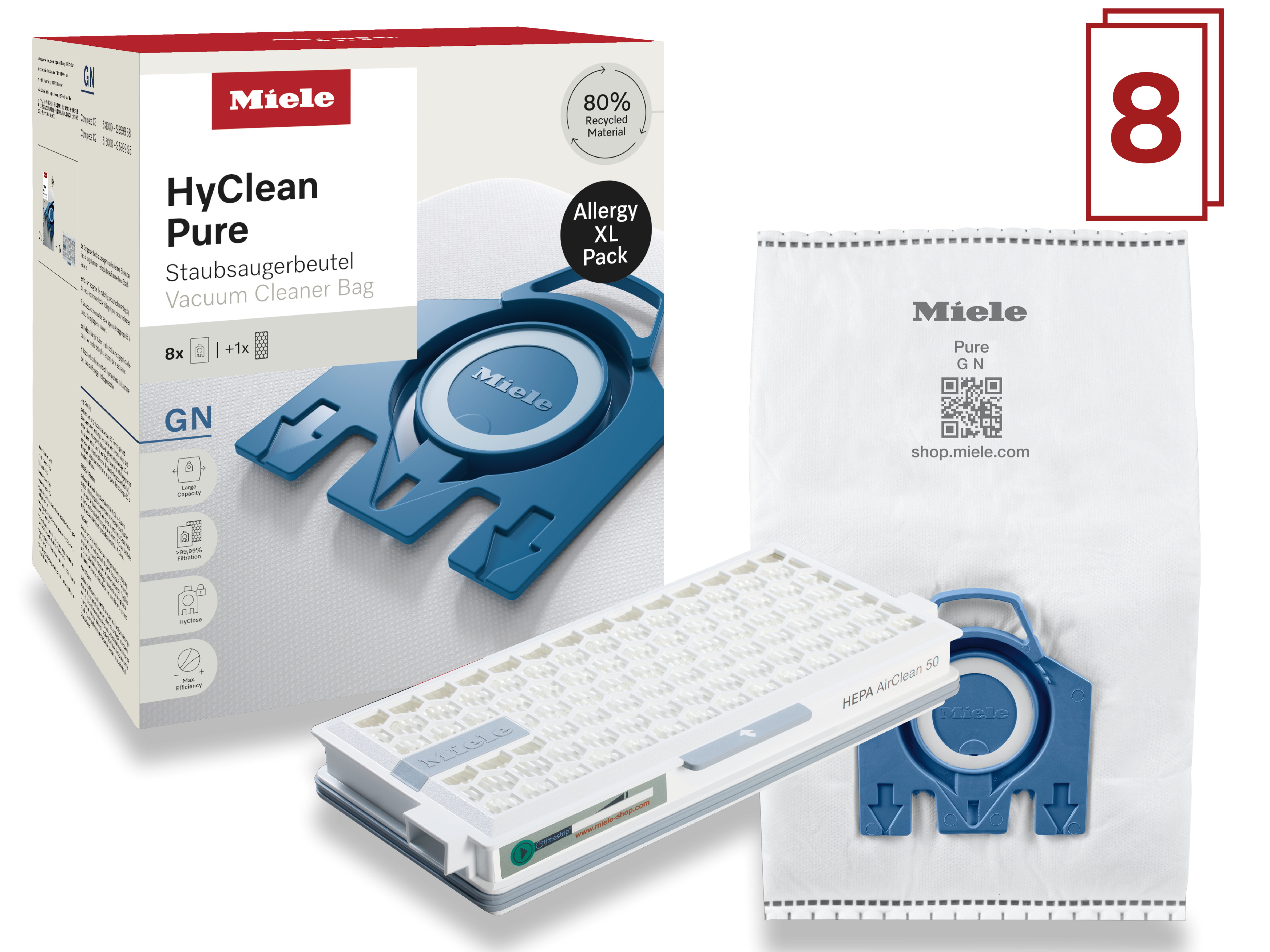 Miele - GN Allergy XL HyClean Pure – Εξαρτήματα ηλεκτρικής σκούπας - 2 Miele - GN Allergy XL HyClean Pure – Εξαρτήματα ηλεκτρικής σκούπας - 2