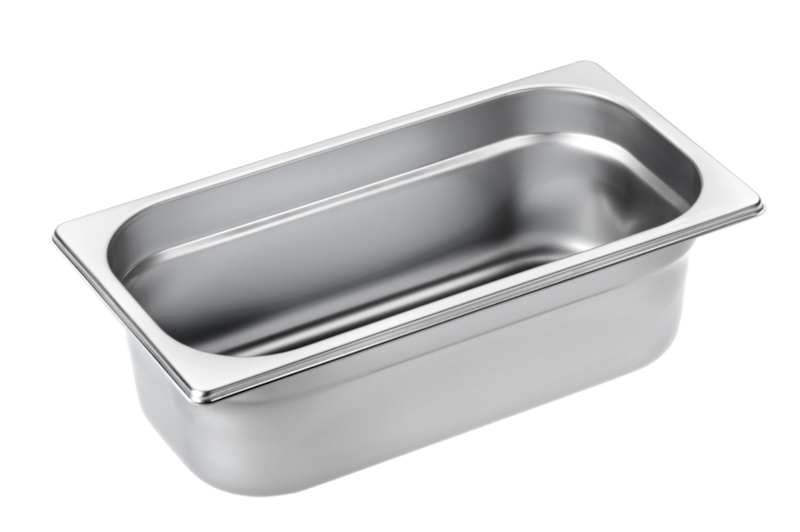 Unperforated steam cooking container