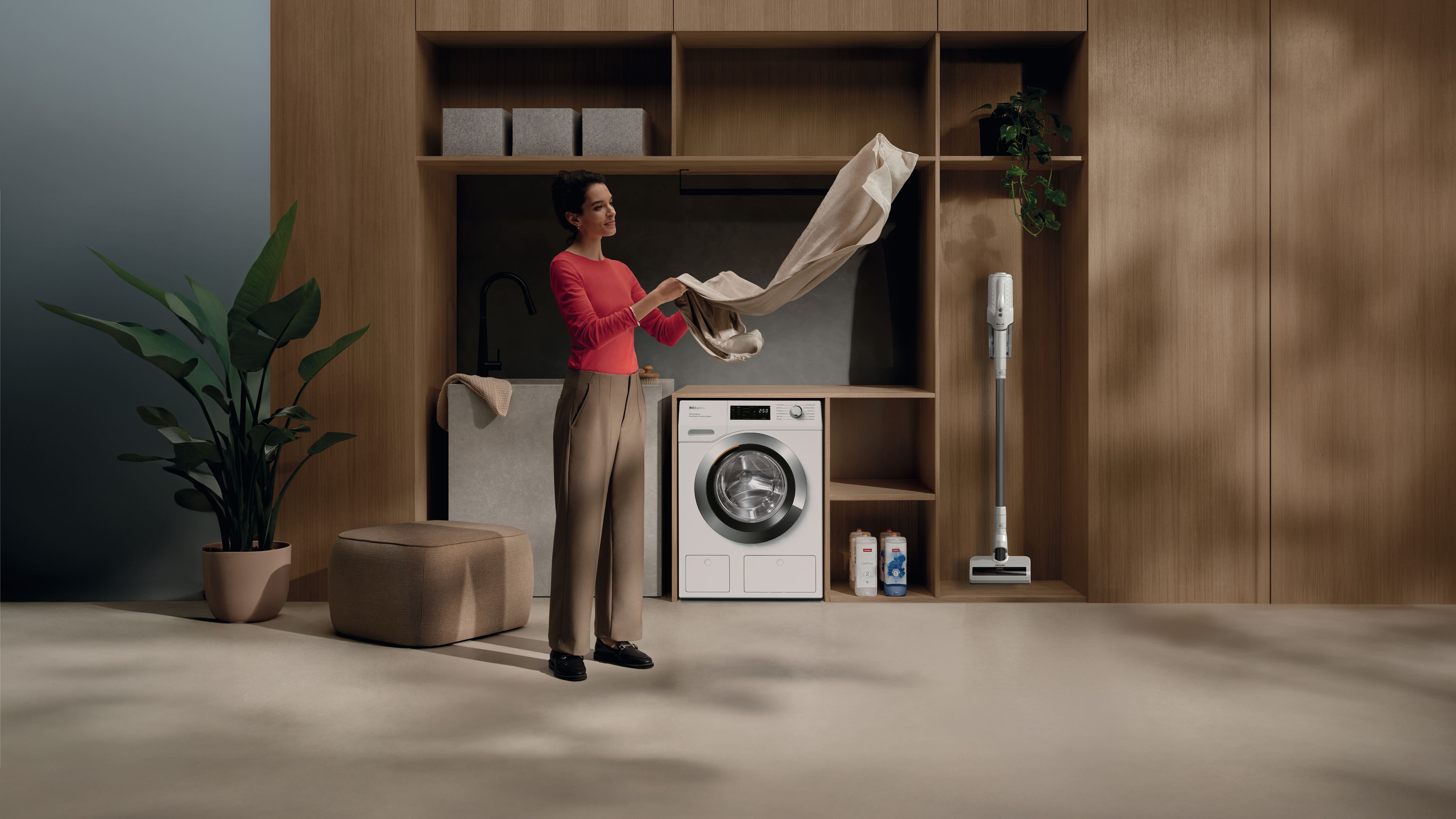 Kleding in een miele apparaat