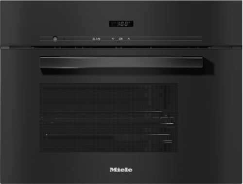 DG 2840 VitroLine Obsidian Black Built-in Steam oven product photo