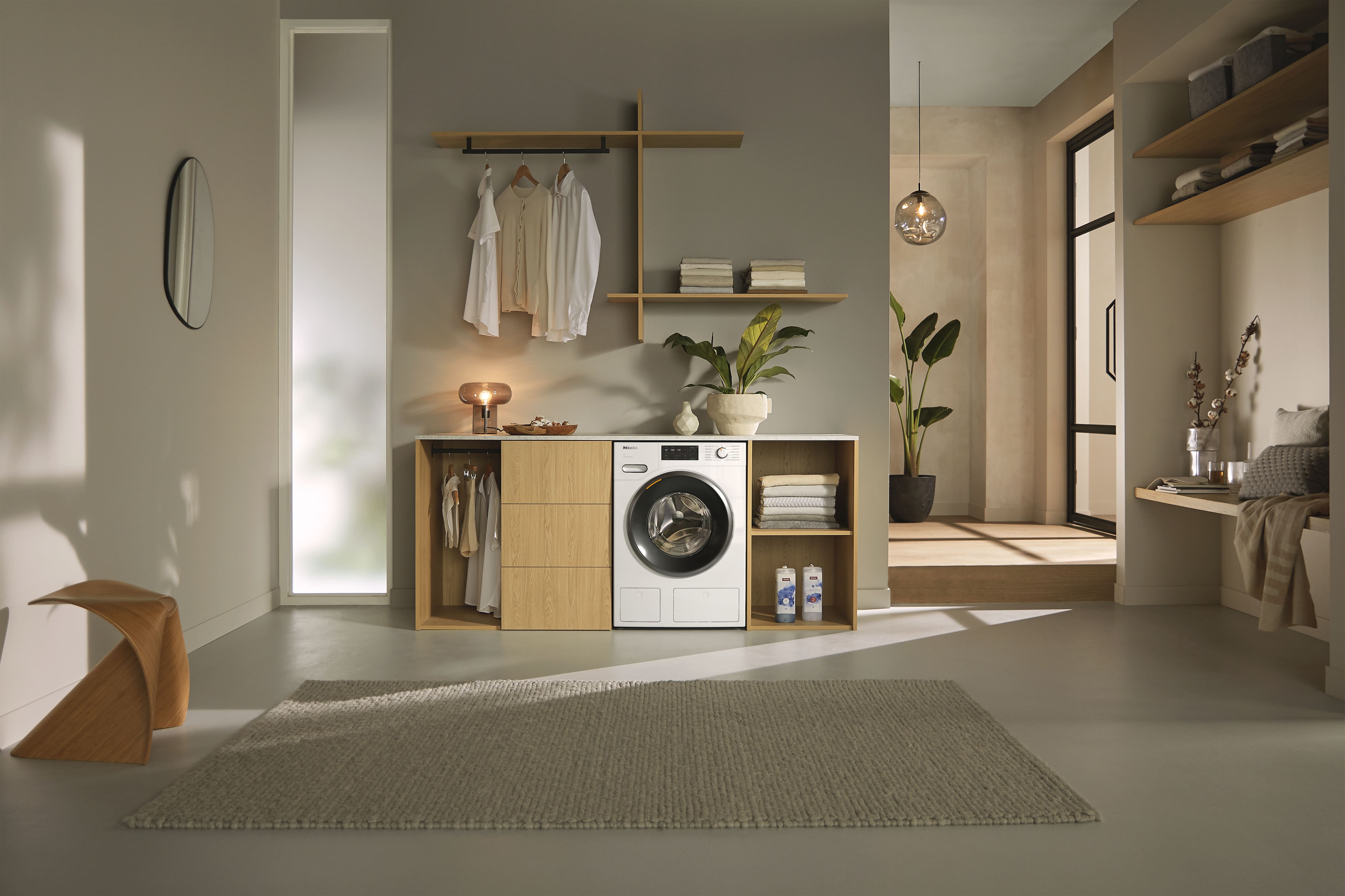 Washing machine in laundry room Washing machine in laundry room