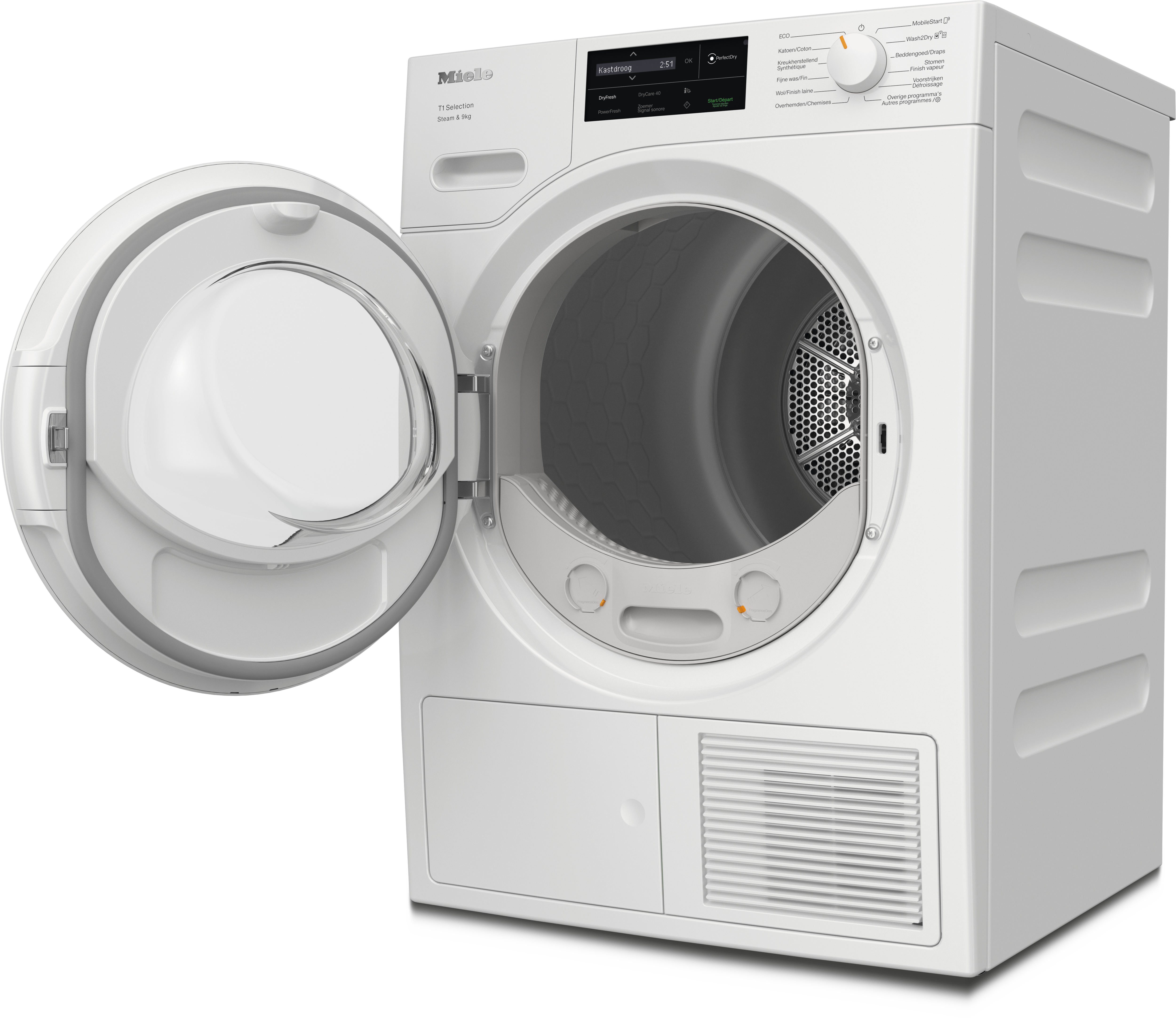Miele - TSL683WP Steam&9kg Lotuswit – Droogkasten - 2 Miele - TSL683WP Steam&9kg Lotuswit – Droogkasten - 2