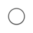 Minimalist circular LED ring light with black outer frame, isolated on white, for photography or video setup.