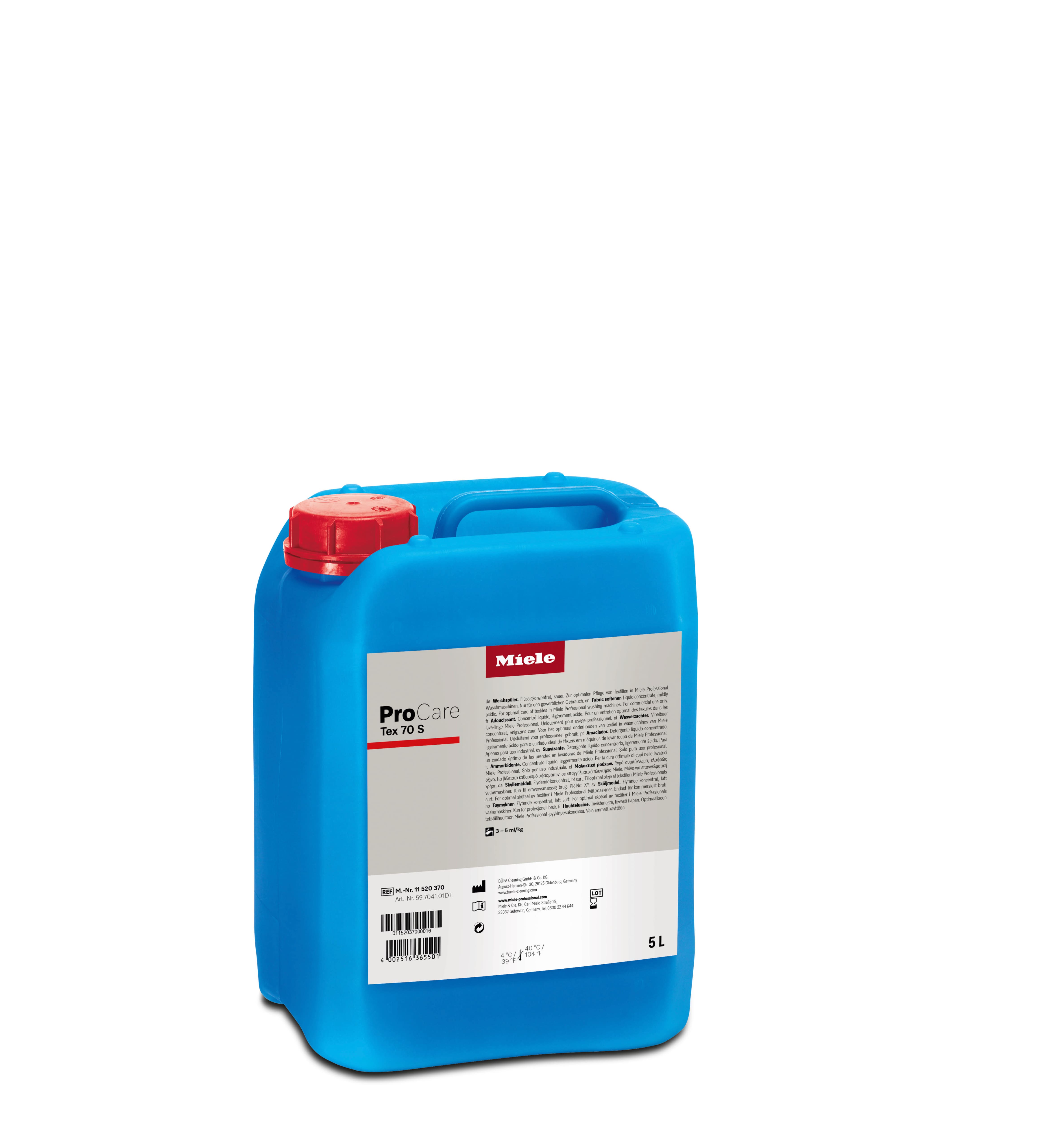 Miele - ProCare Tex 70 S - 5 l – Produit de lavage ProCare Tex - 1 Miele - ProCare Tex 70 S - 5 l – Produit de lavage ProCare Tex - 1
