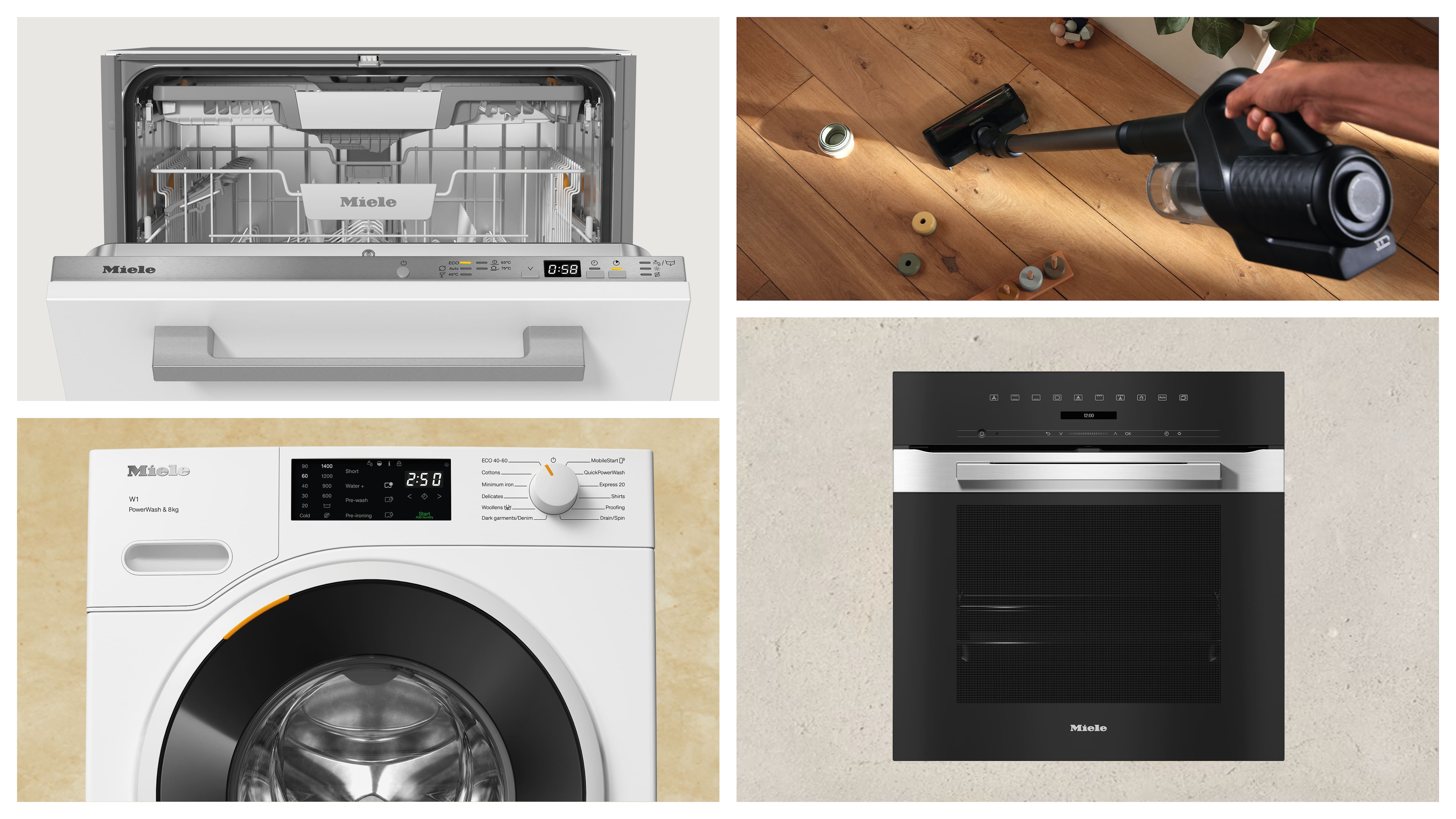 Collage of Miele appliances for Miele Week