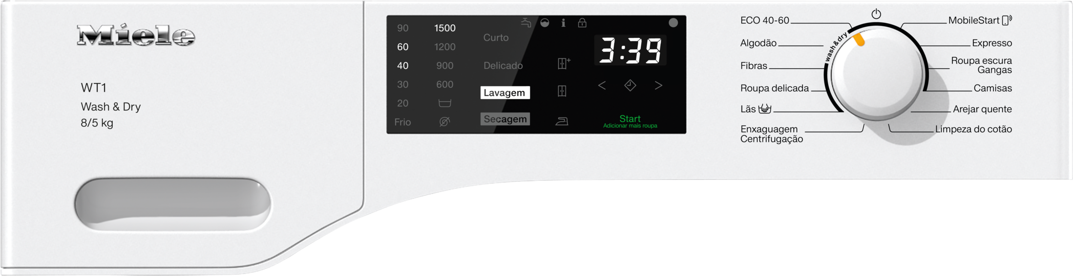 Miele - WTD160 WCS 8/5 kg Branco lótus - 2 Miele - WTD160 WCS 8/5 kg Branco lótus - 2
