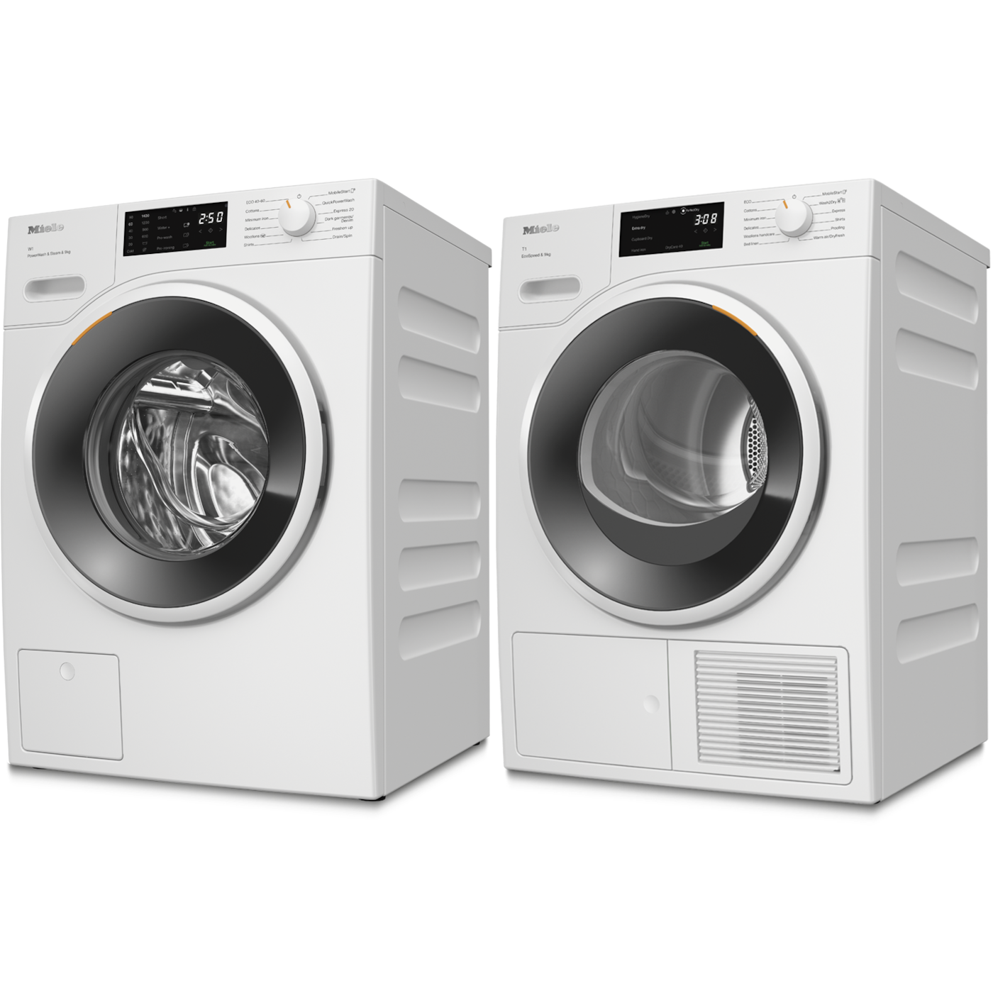 WWD 380 + TWD 640 9KG Washing Machine & Tumble Dryer Set product photo Front View ZOOM
