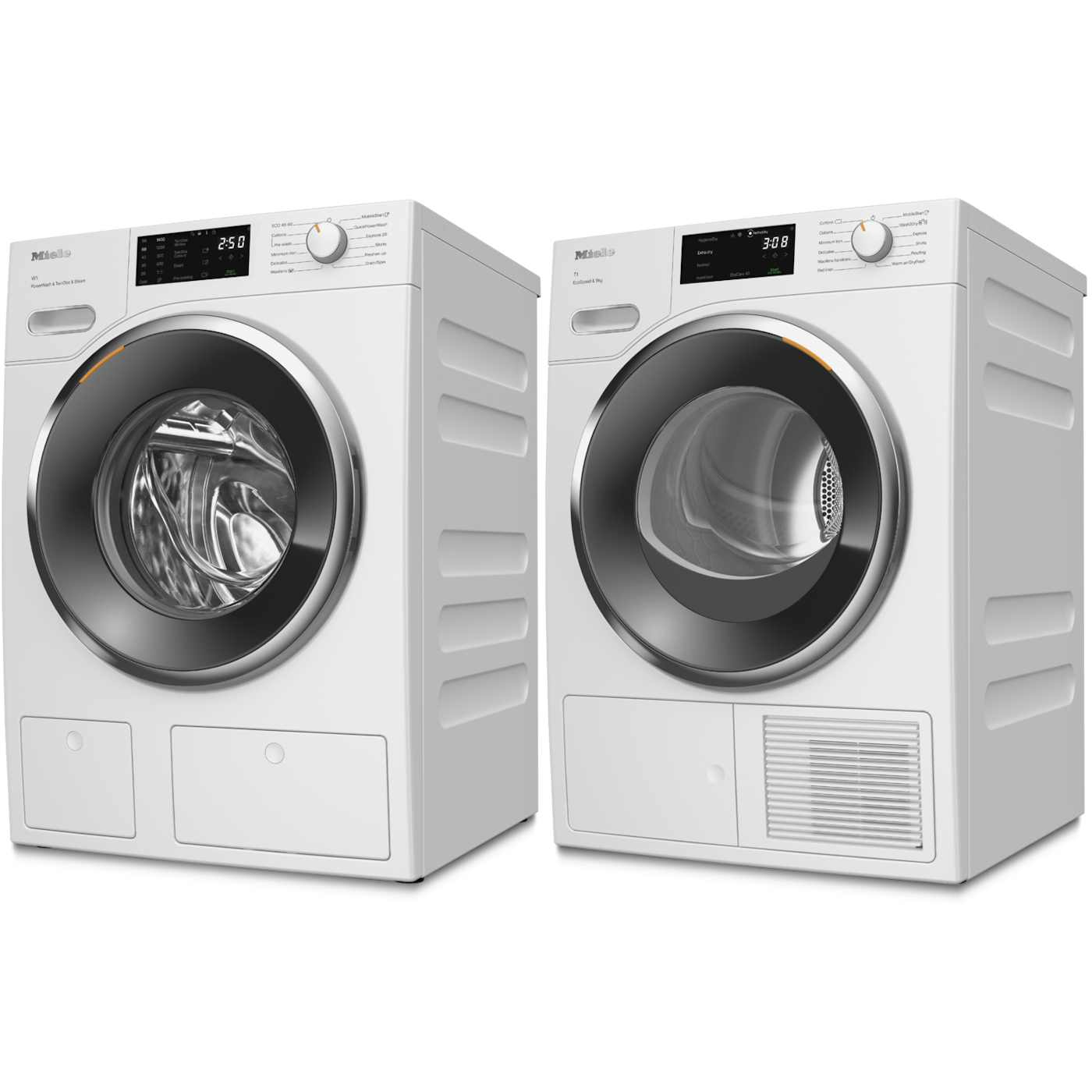 WWG 880 + TWH 780 9KG Washing Machine & Tumble Dryer Set product photo Front View ZOOM