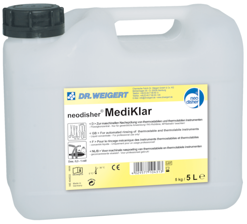 Neodisher Mediklar á 5 Liter produktfoto Front View L
