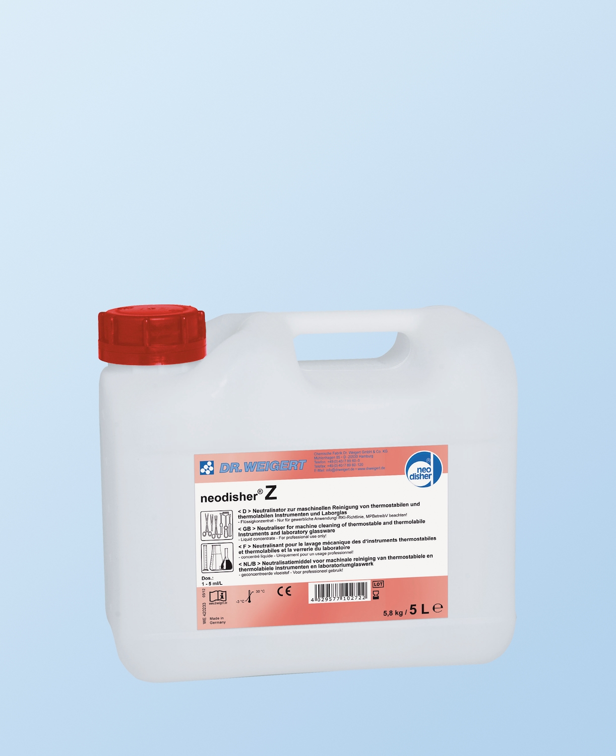 Neodisher Z 5 liter product photo Front View ZOOM