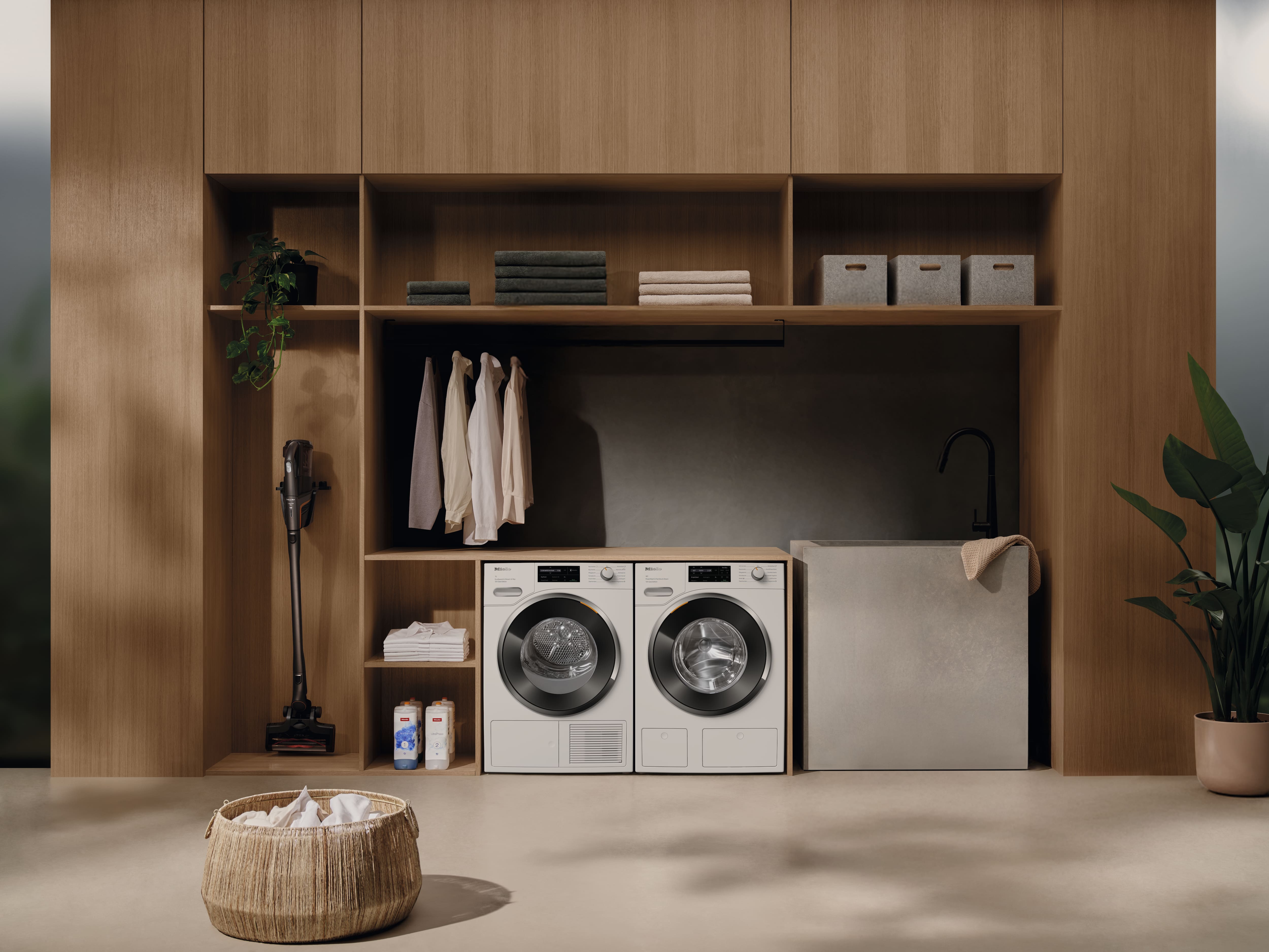 Design room with Miele laundry appliances and products