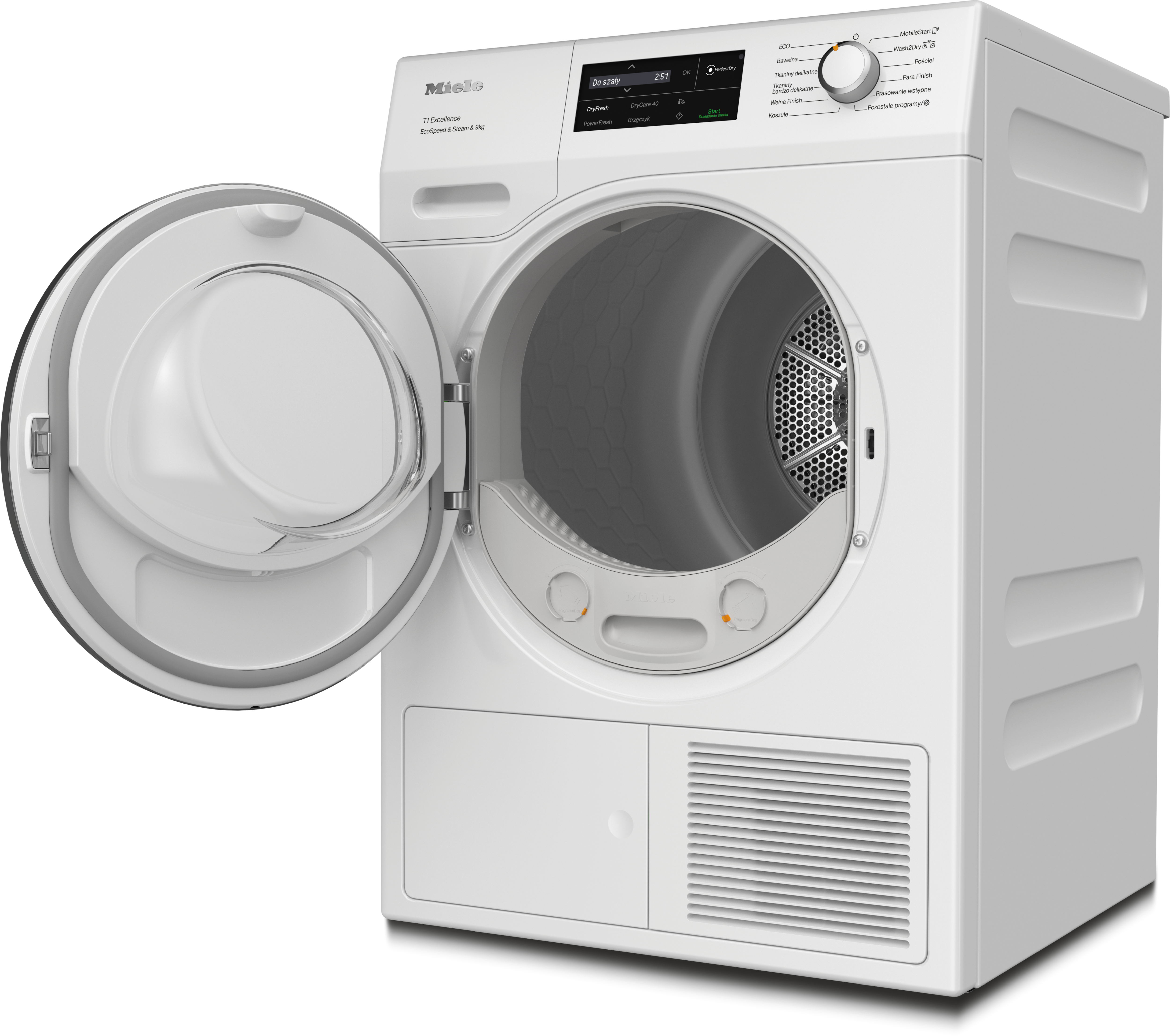 Miele - TEL695WP Steam&9kg Biały lotos – Suszarka - 2 Miele - TEL695WP Steam&9kg Biały lotos – Suszarka - 2