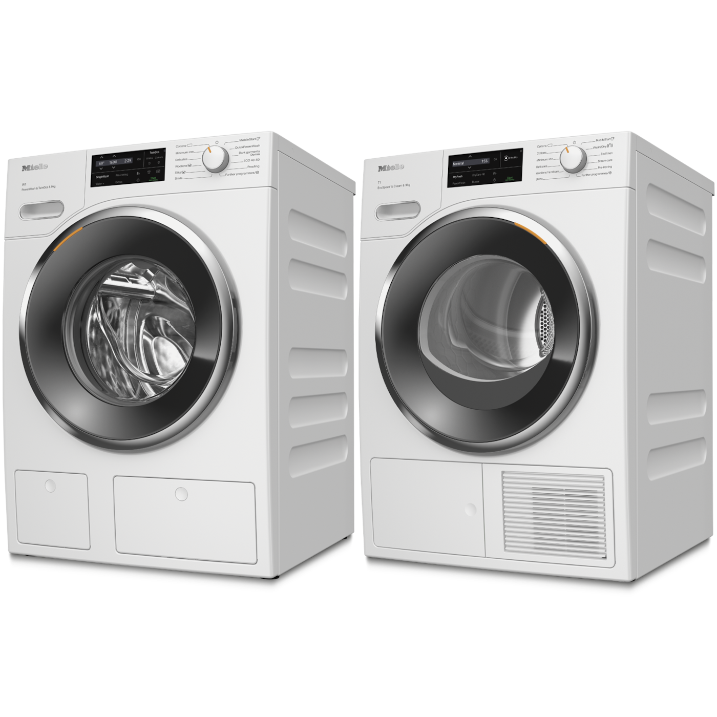 WWI 861 + TWL 780 9KG Washing Machine & Tumble Dryer Set product photo Front View ZOOM