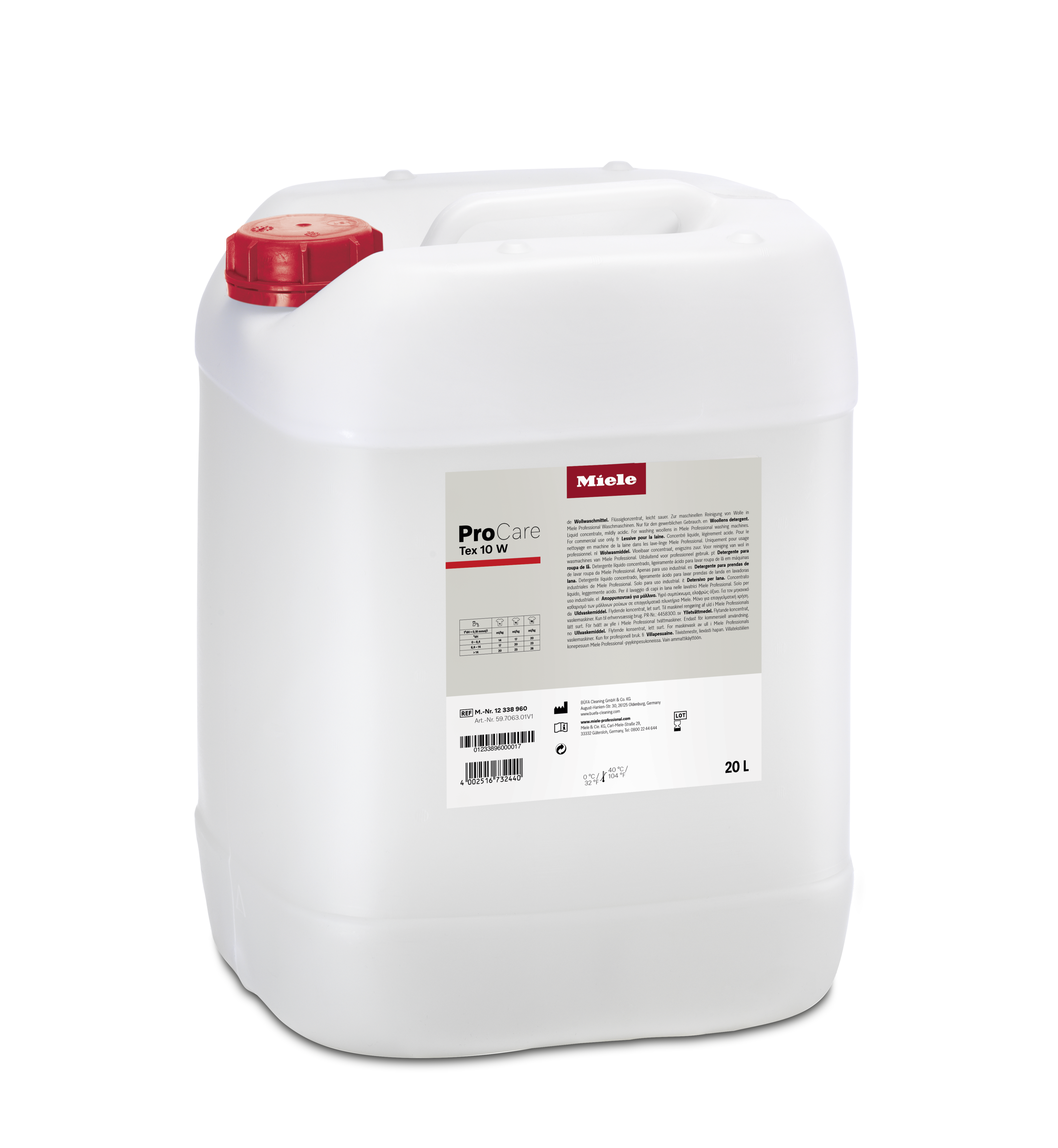 Reinigungsmittel ProCare Tex - ProCare Tex 10 W - 20 l