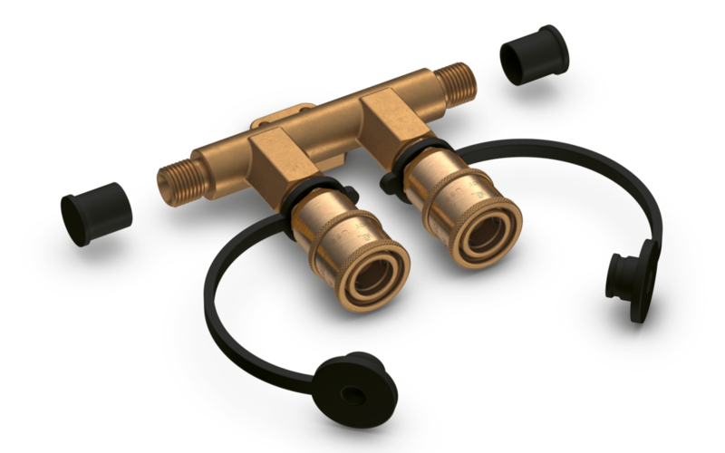 Doppelverteiler Gas