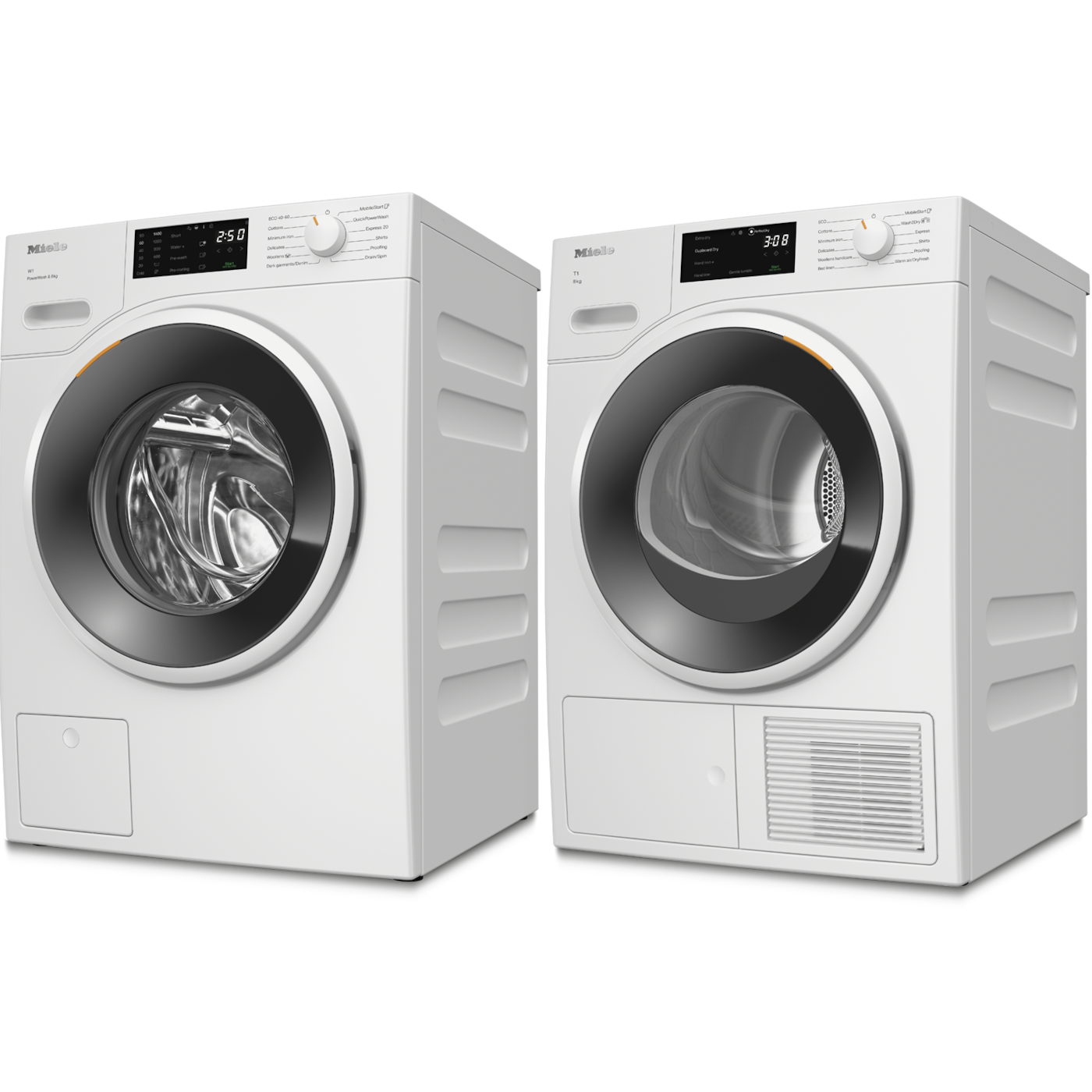 WWB 360 + TWC 340 8KG Washing Machine & Tumble Dryer Set product photo Front View ZOOM
