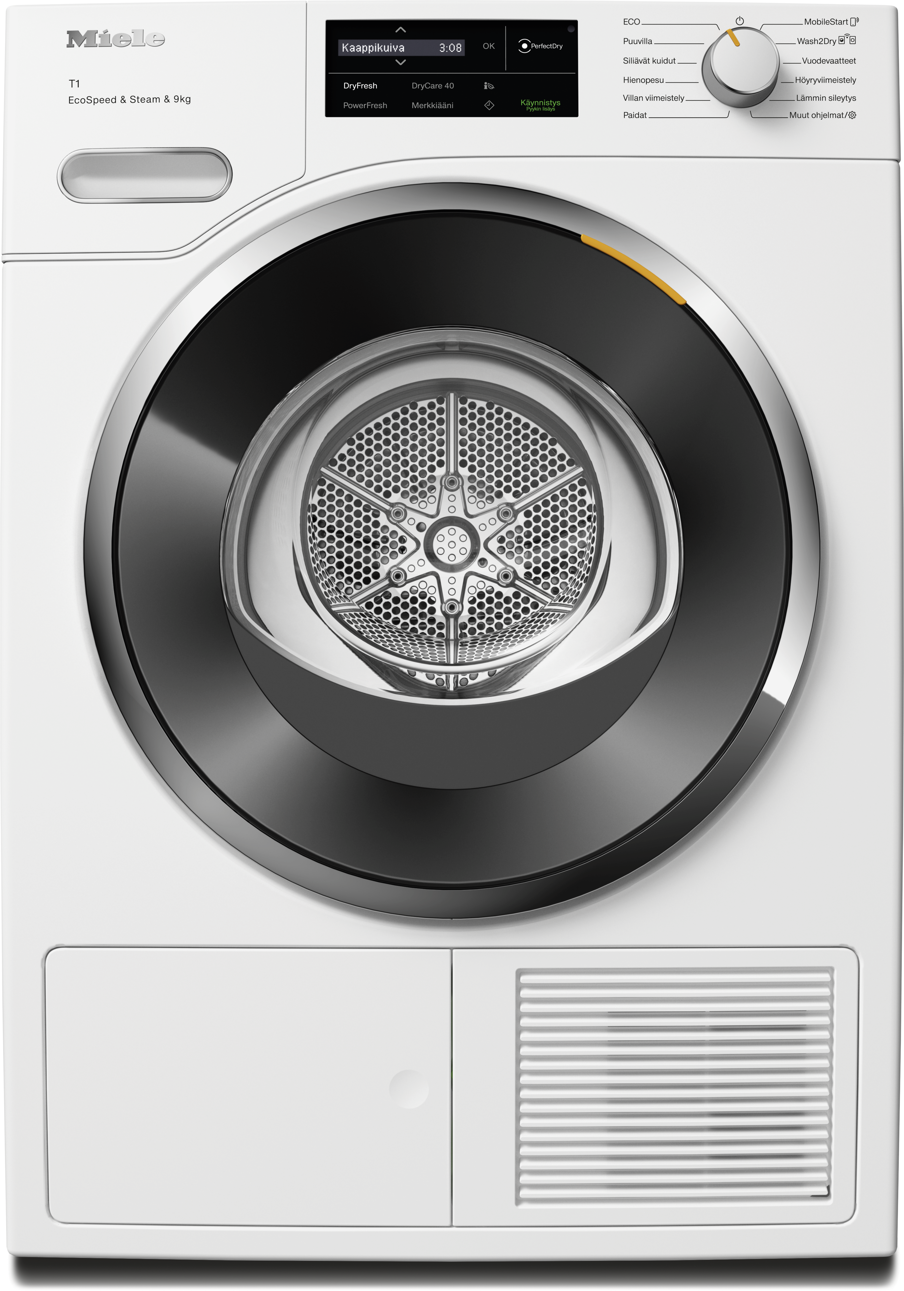 Miele - TWL680WP Steam&9kg Lootusvalkoinen – Kuivausrummut - 1