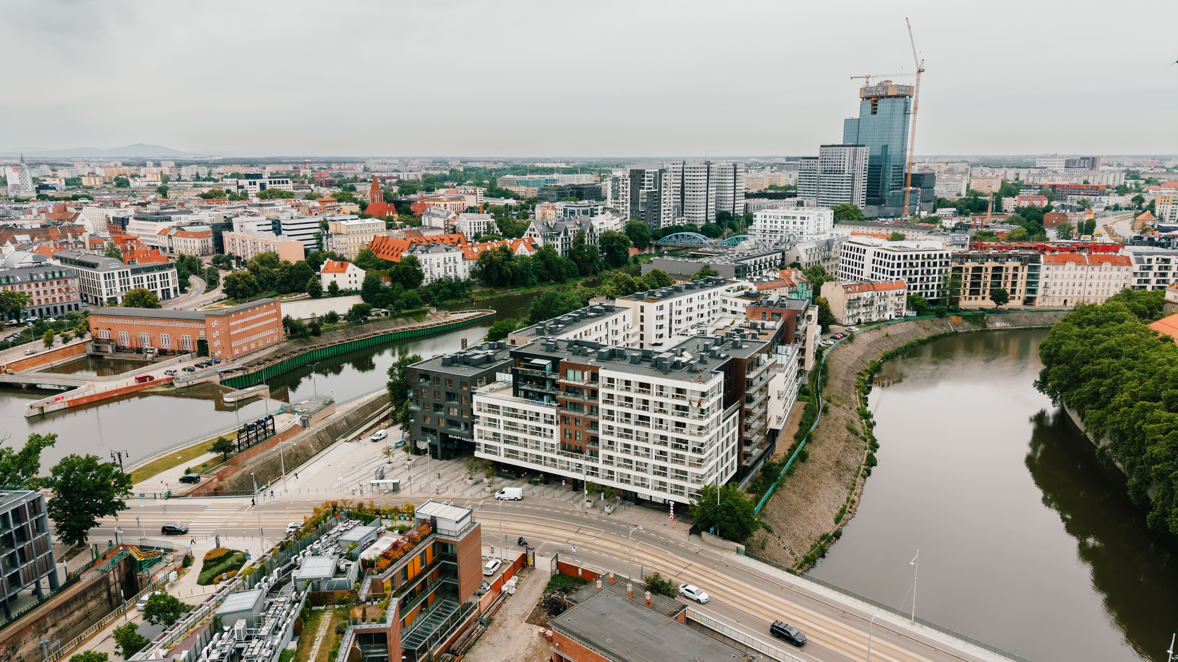 zdjęcie lokalizacji salonu Miele we Wrocławiu z lotu ptaka