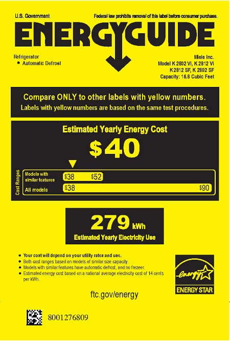 Energy label, Online Label Flag